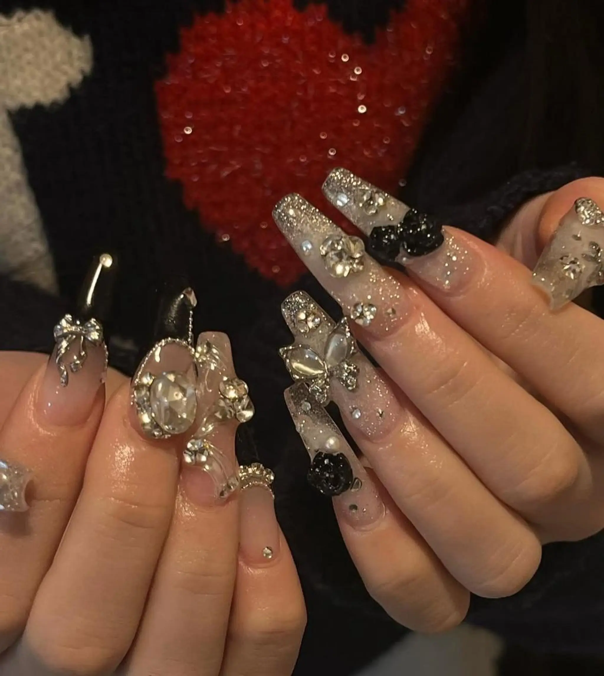 ネイル 長さ出し フレンチネイル グラデーション 卒業式 マグネットネイル ハンドネイル MIHANA NAILのネイルデザイン