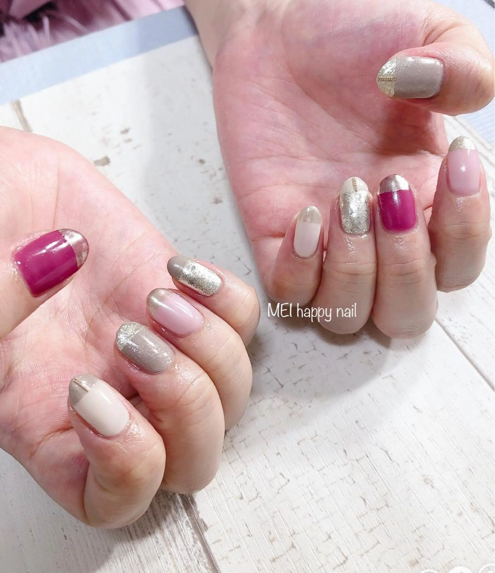 ネイル 北浦和 自爪育成ケアのネイルデザイン