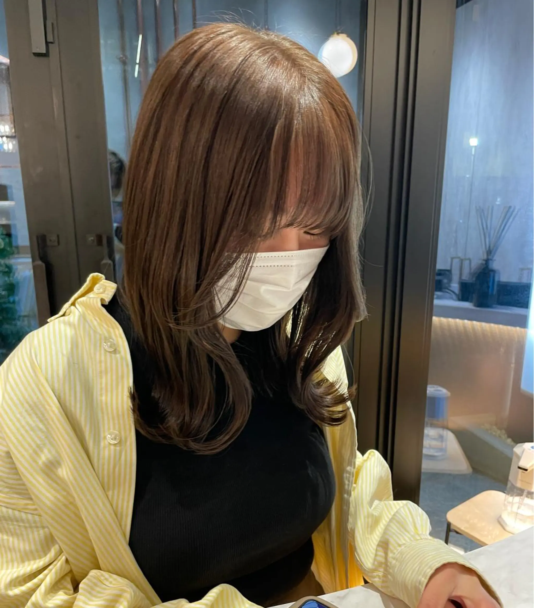 ミディアム カラー レイヤー/韓国ヘア 縮毛矯正🫧鈴木颯のヘアスタイル