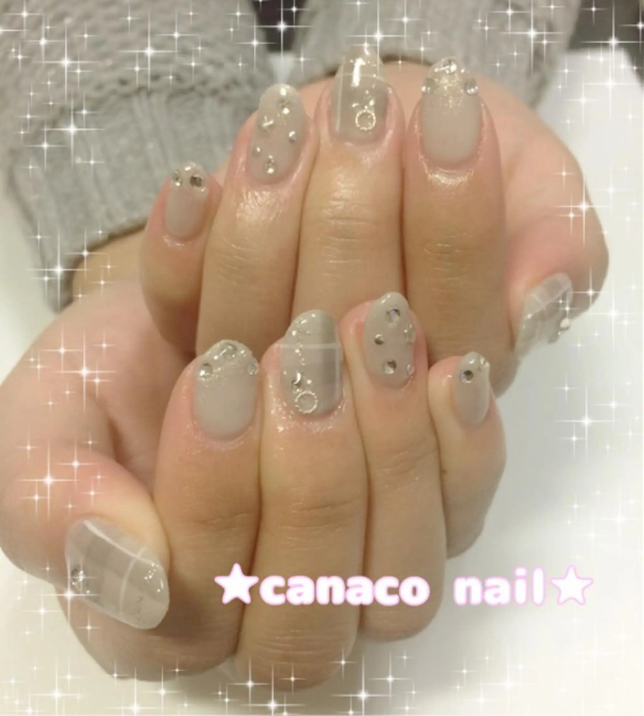 ネイル アートネイル ジェルネイル パラジェル ストーンネイル ハンドネイル ハンドケア Felice所属・ベテランネイル cnc nailのネイルデザイン