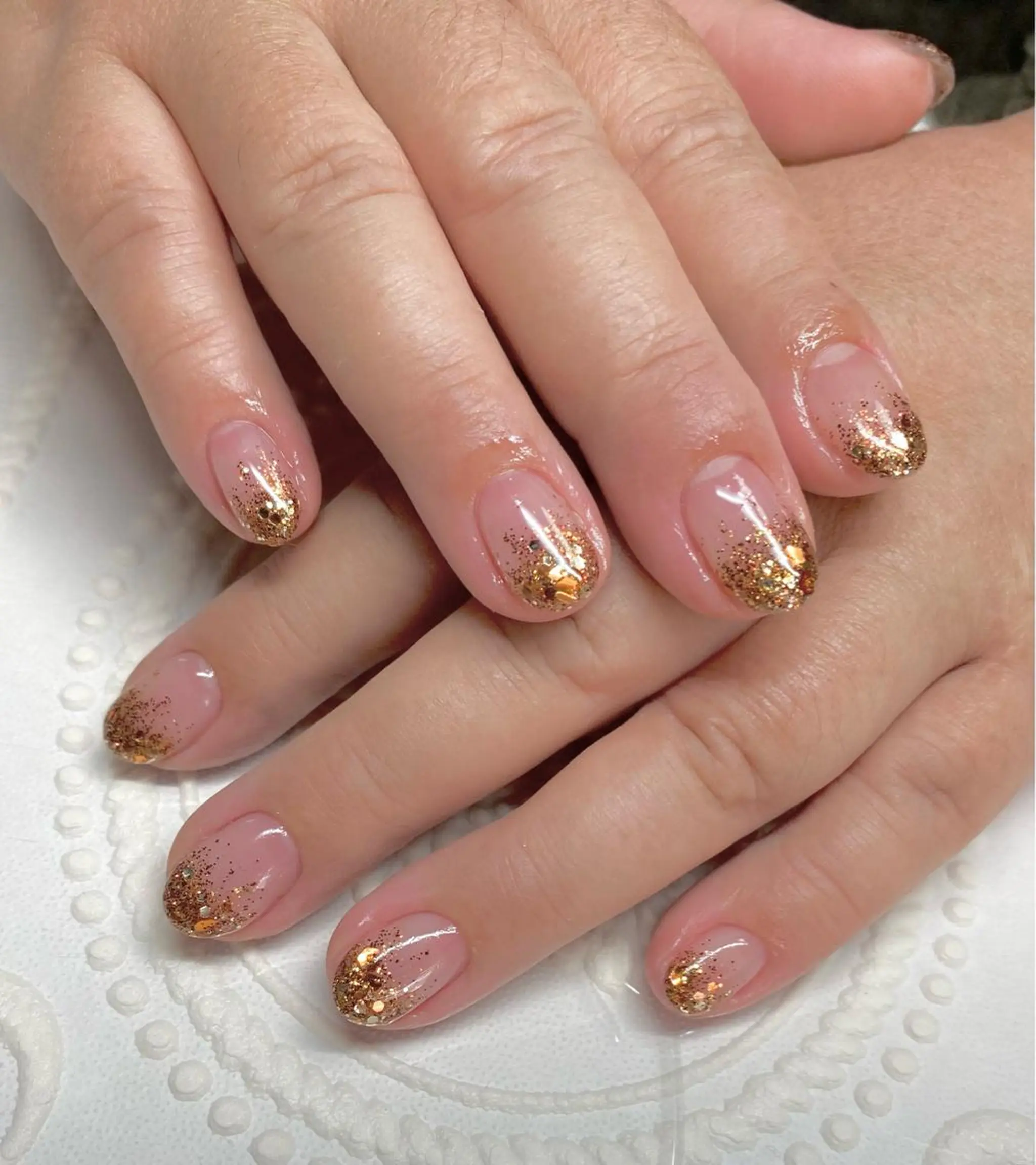 ショート ネイル ブラウン ラメ(グリッター) ハンドネイル LUNE NAILのその他イメージ