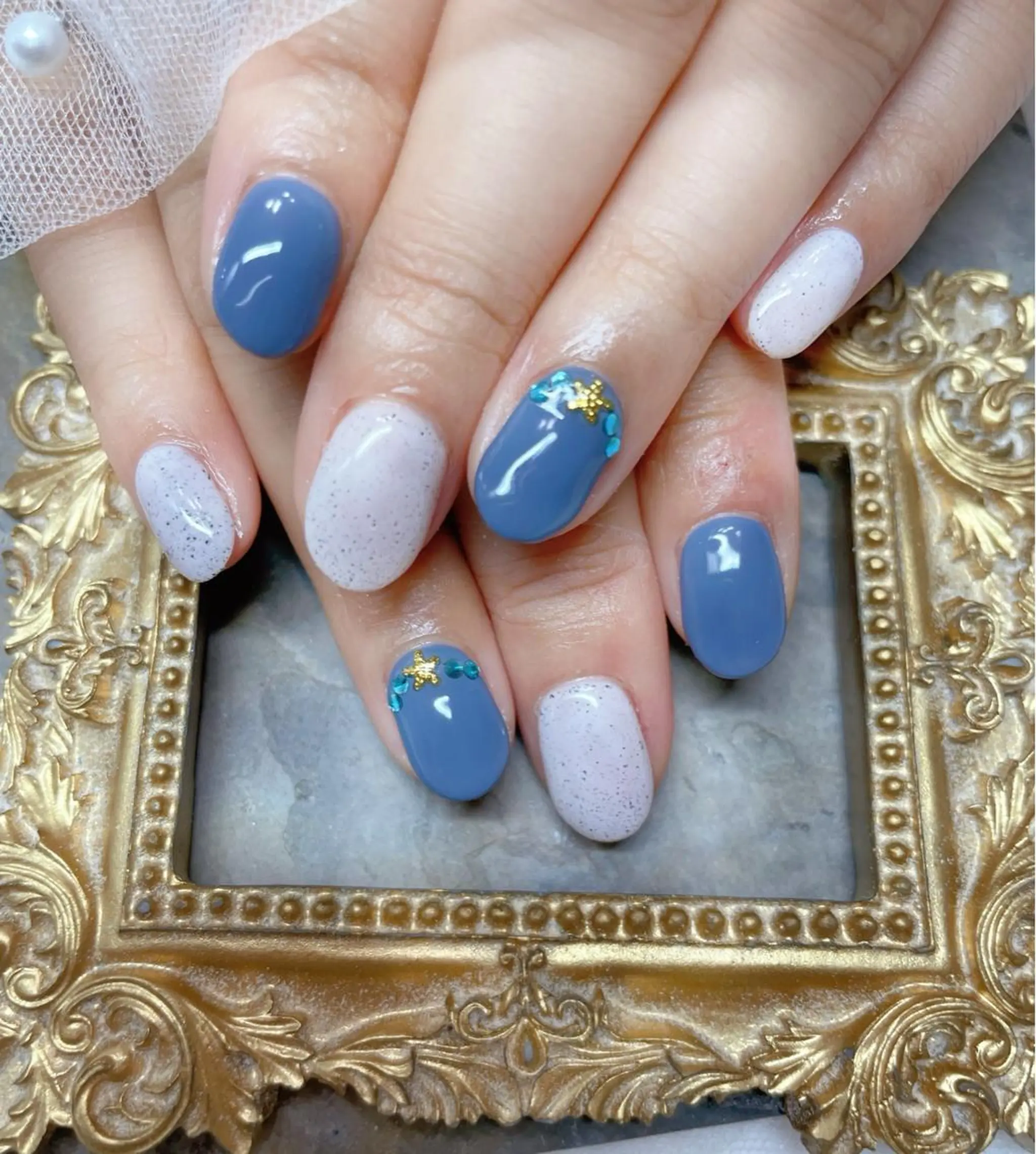 ネイル ハンドネイル マジック ミラーのネイルデザイン