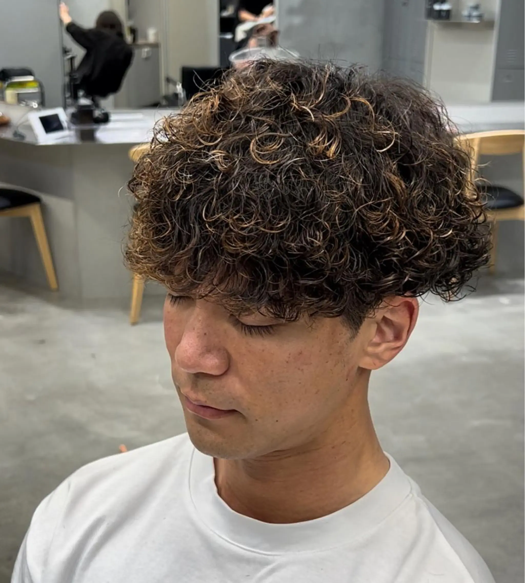 ショート パーマ メンズ メンズパーマ プードルパーマ 波巻きパーマ プードルパーマ 松下 友希 【fifth】のヘアスタイル