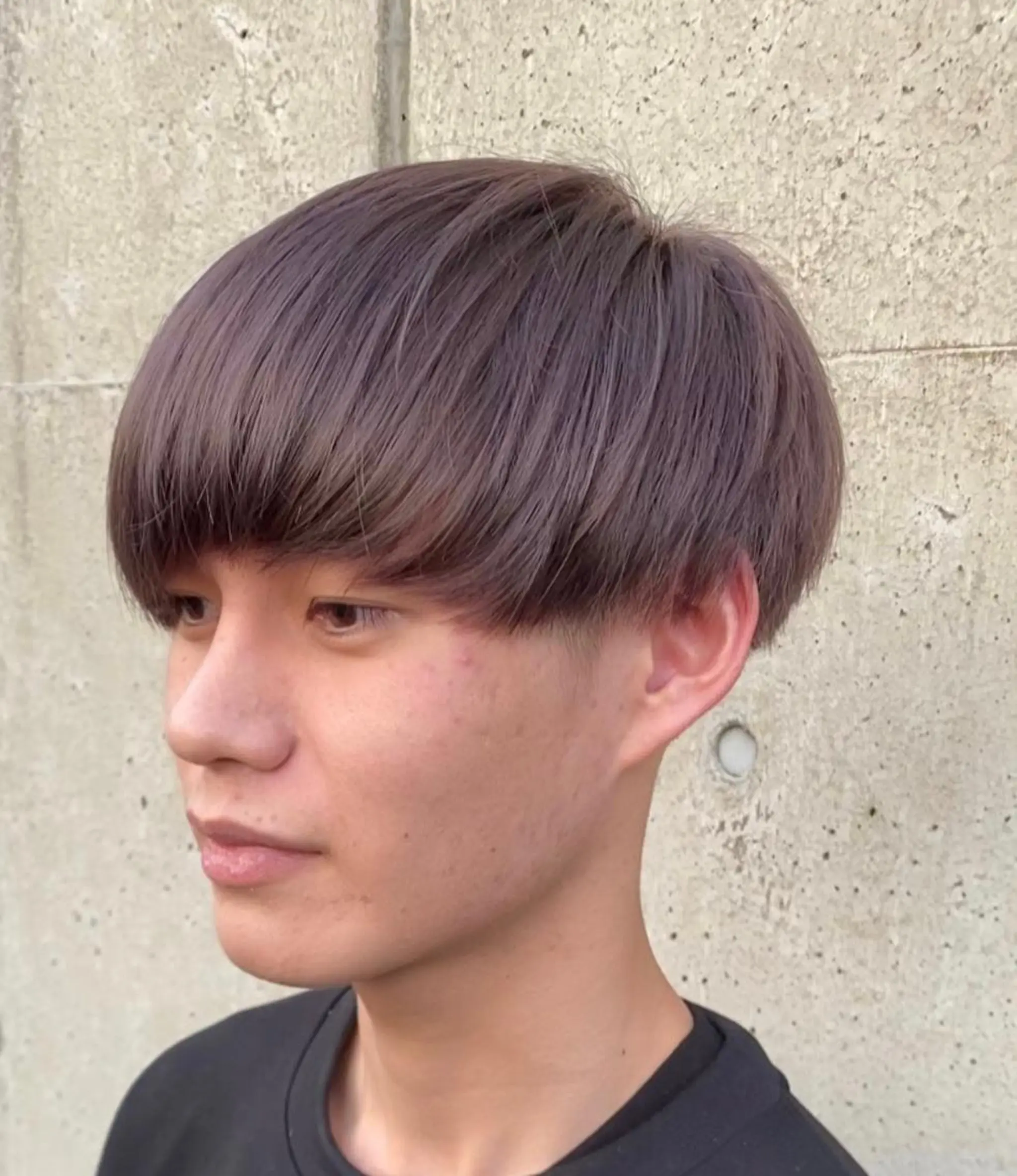 カラー メンズ カシス ダブルカラー ルビー 吉田 幸斗のヘアスタイル