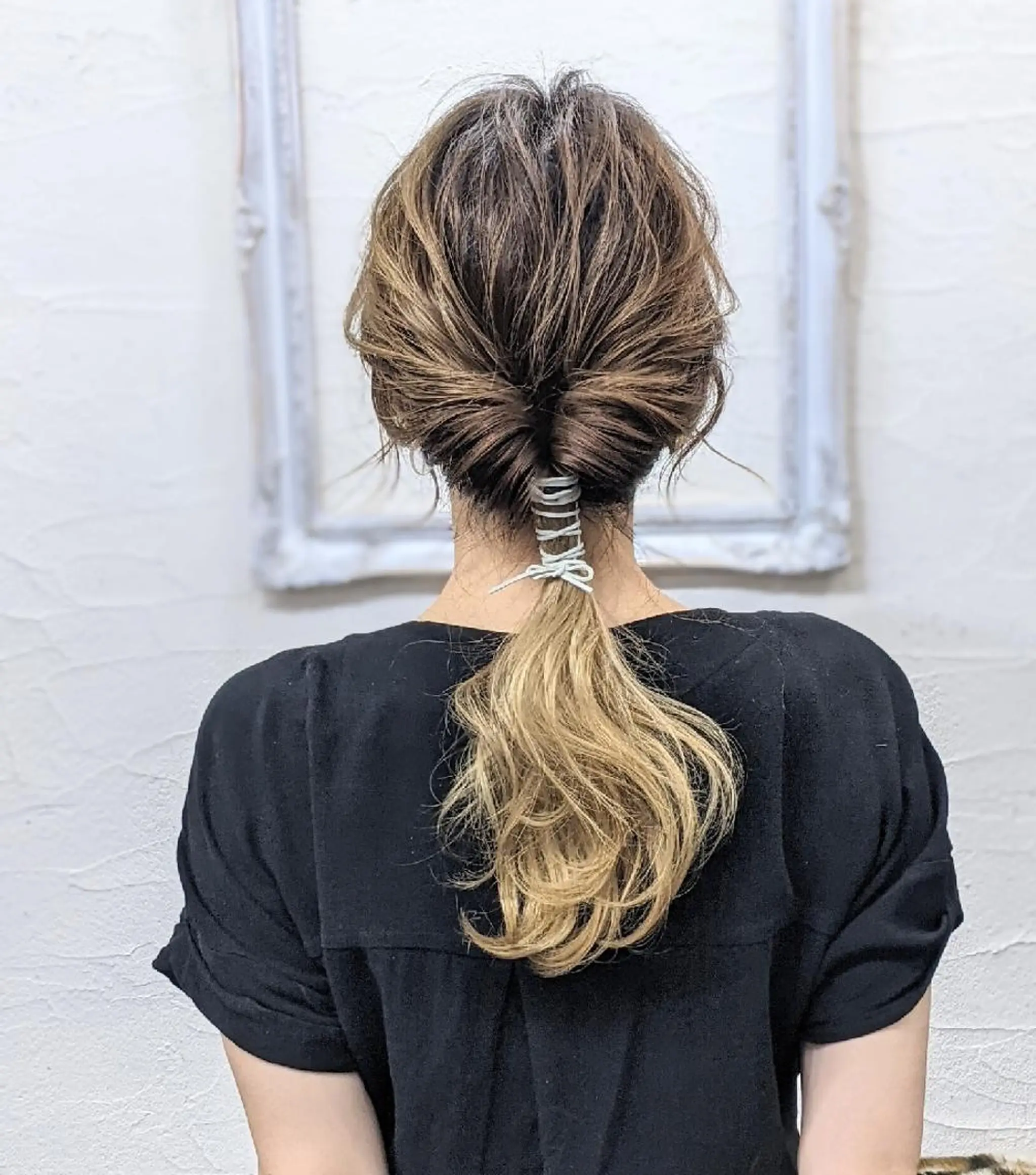 セミロング ヘアアレンジ HIKARI＠ Ruheplatzのヘアスタイル