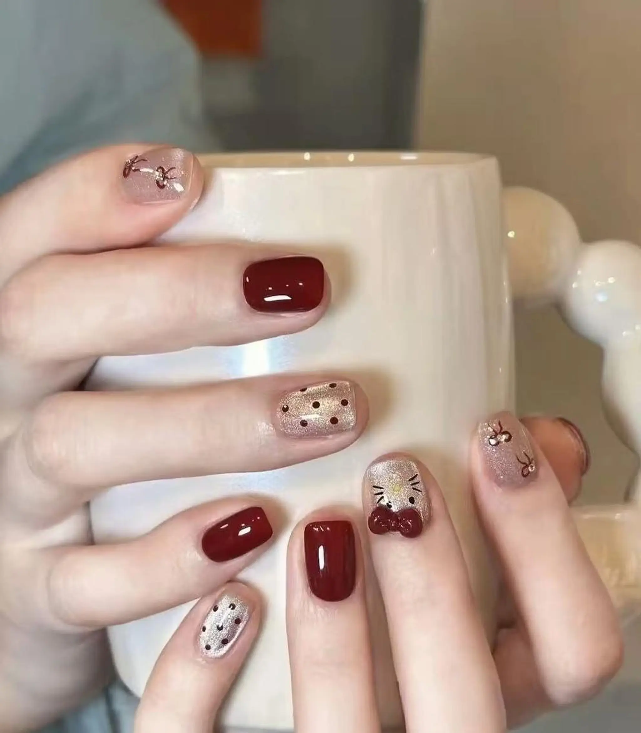 ネイル アートネイル ジェルネイル 韓国ネイル 持ち込み パラジェル Hana Bloom Nail 渋谷道玄坂のネイルデザイン