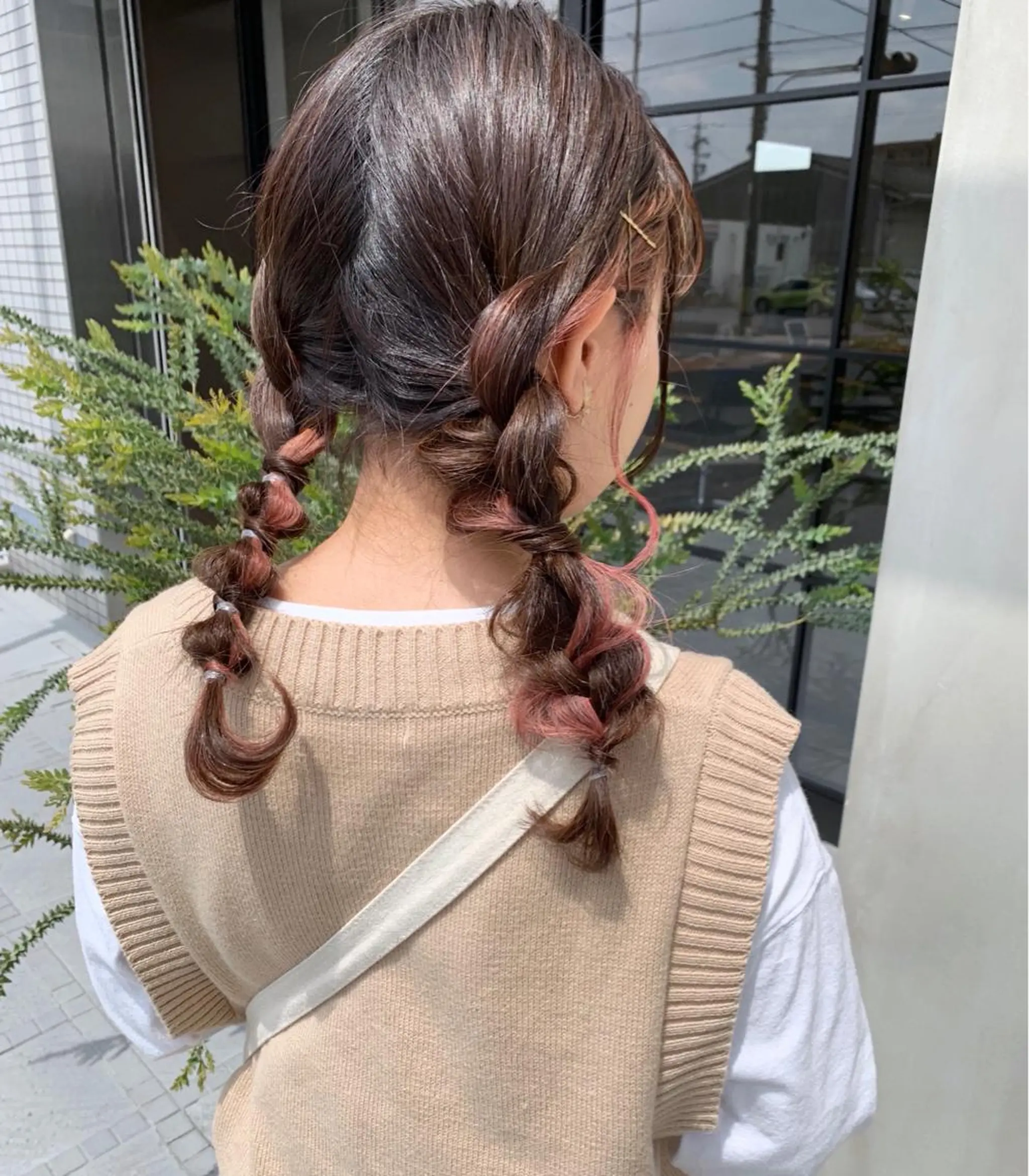 ミディアム カラー ヘアアレンジ ブリーチ インナーカラー mizuki /メンズカット募集のヘアスタイル