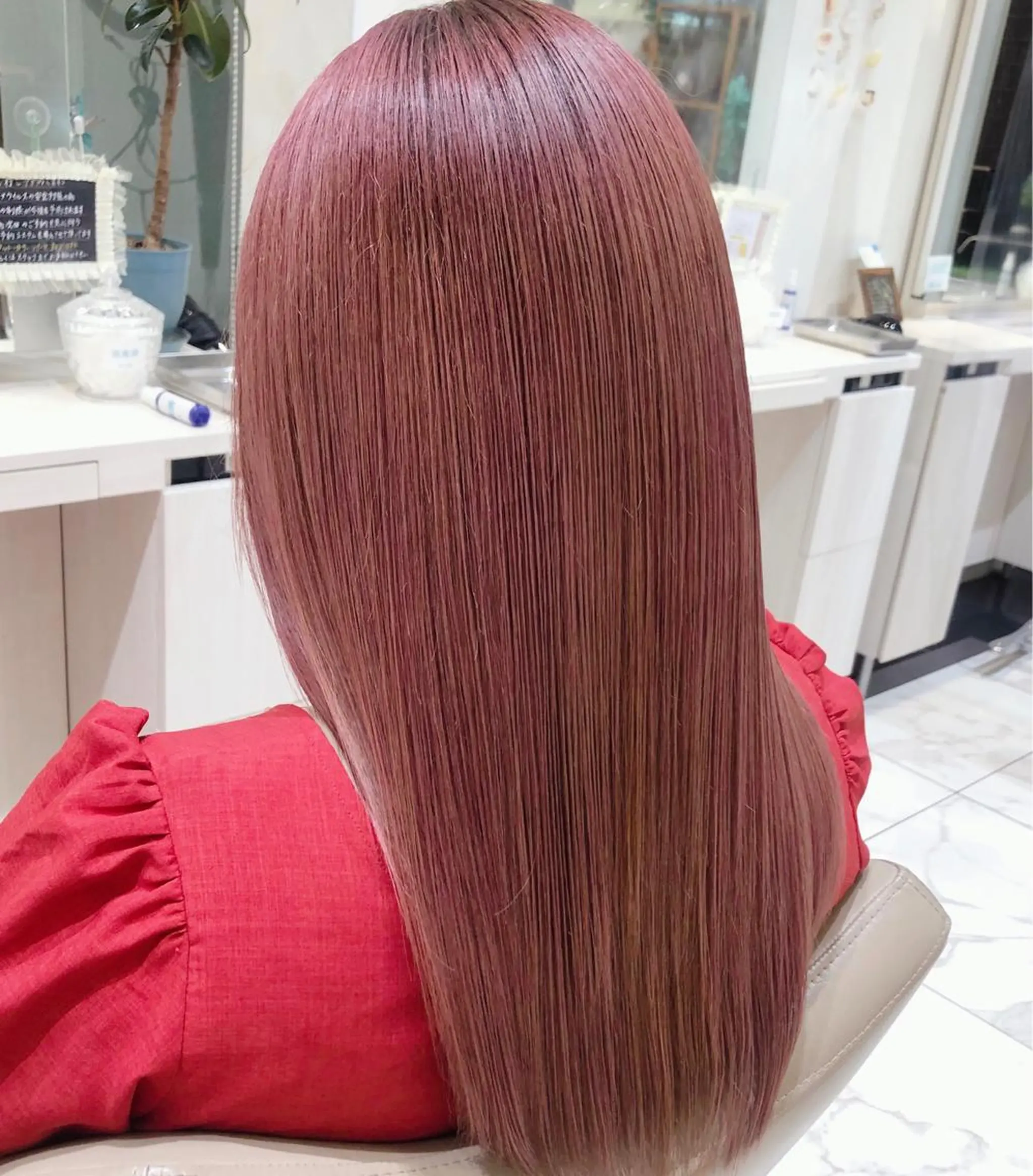 セミロング 三箇島陽香/髪質改善 クロスパーマ縮毛矯正のヘアスタイル