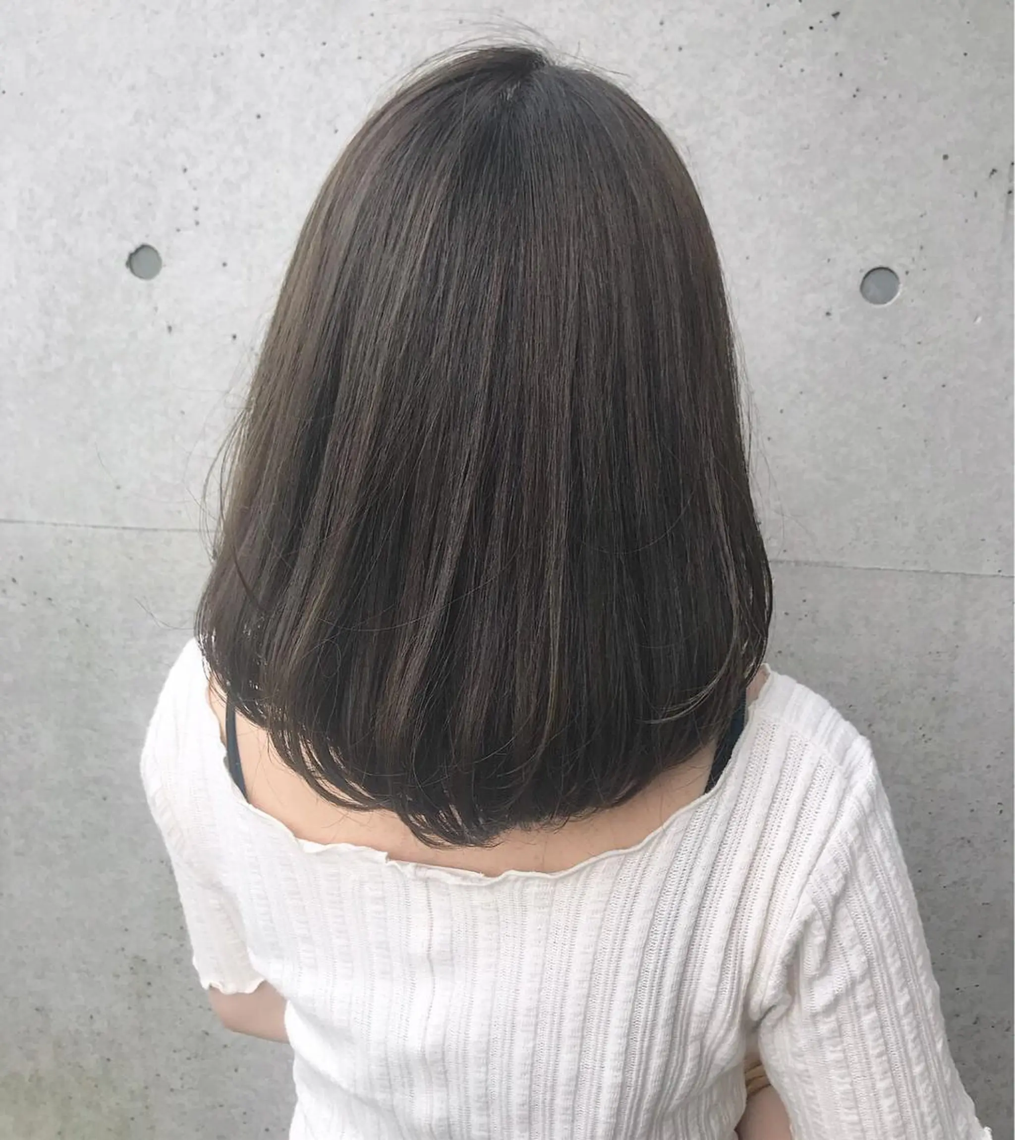ミディアム カラー ヘアアレンジ アッシュ 透明感カラー Satsuki ✂︎♡のヘアスタイル