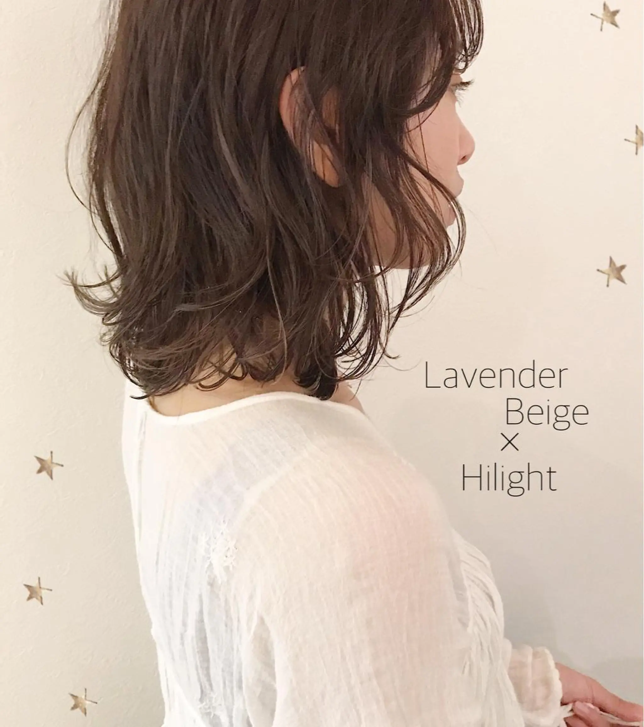 ミディアム カラー 市川 千夏のヘアスタイル