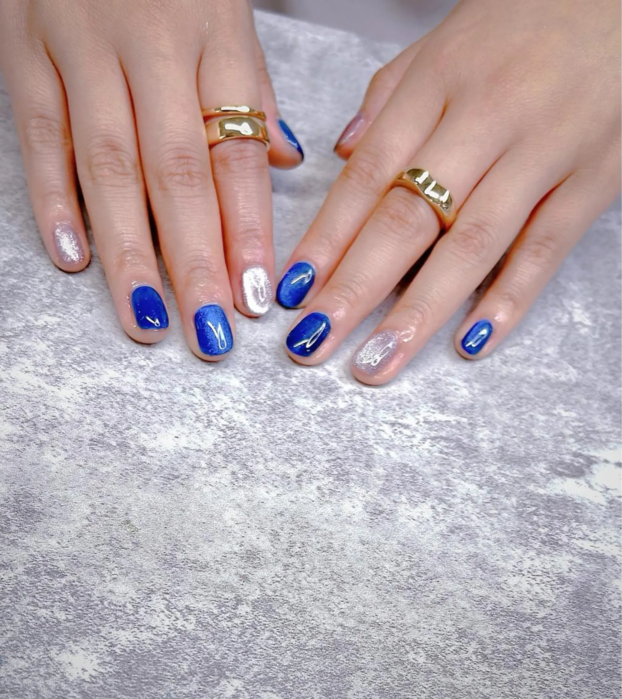 ショート ショートヘア めぐみのネイルサロン スタッフ練習のネイルデザイン