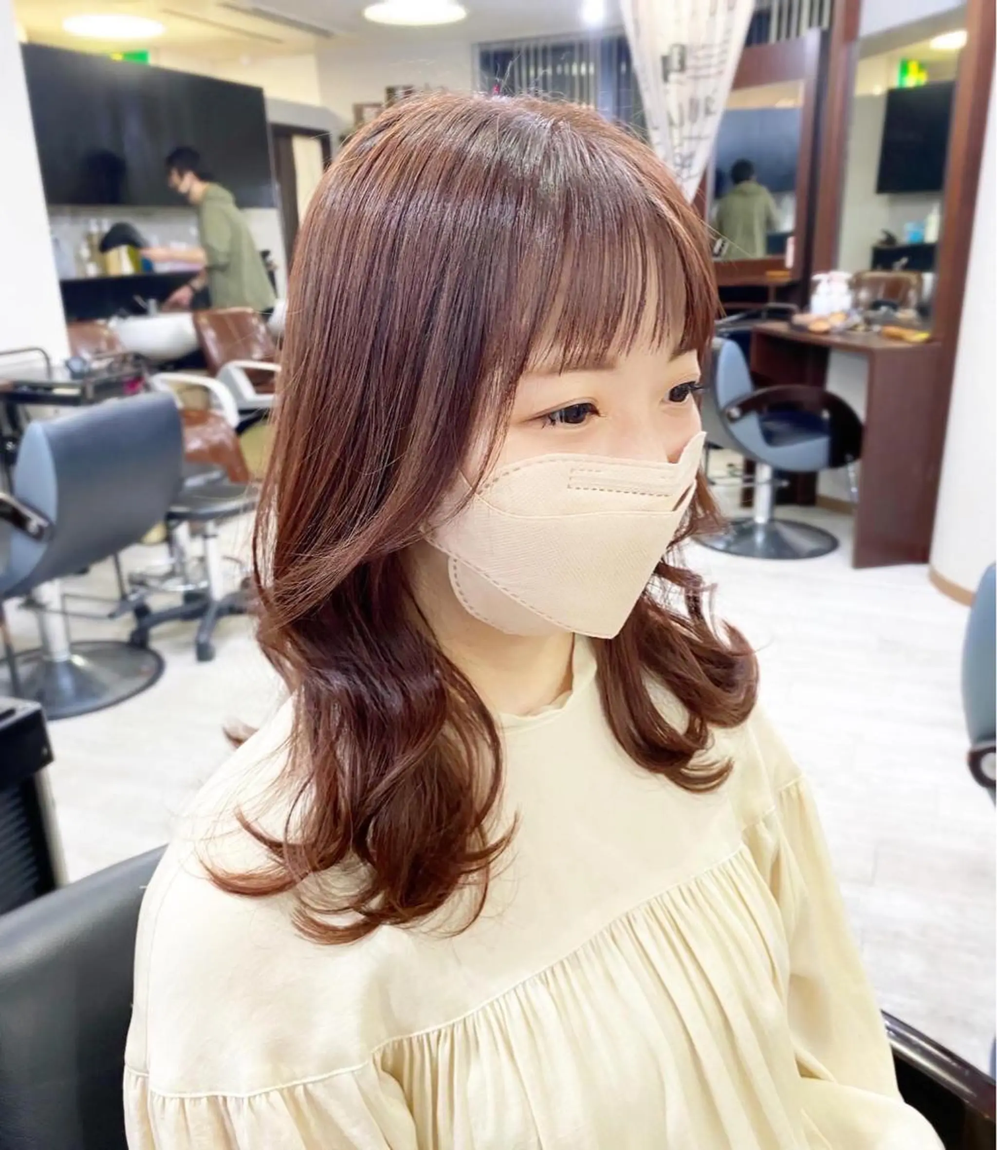 ロング カラー ベージュカラー ピンクカラー ピンクベージュ cocoru所属・＊横浜駅＊ 金子 誠也のヘアスタイル