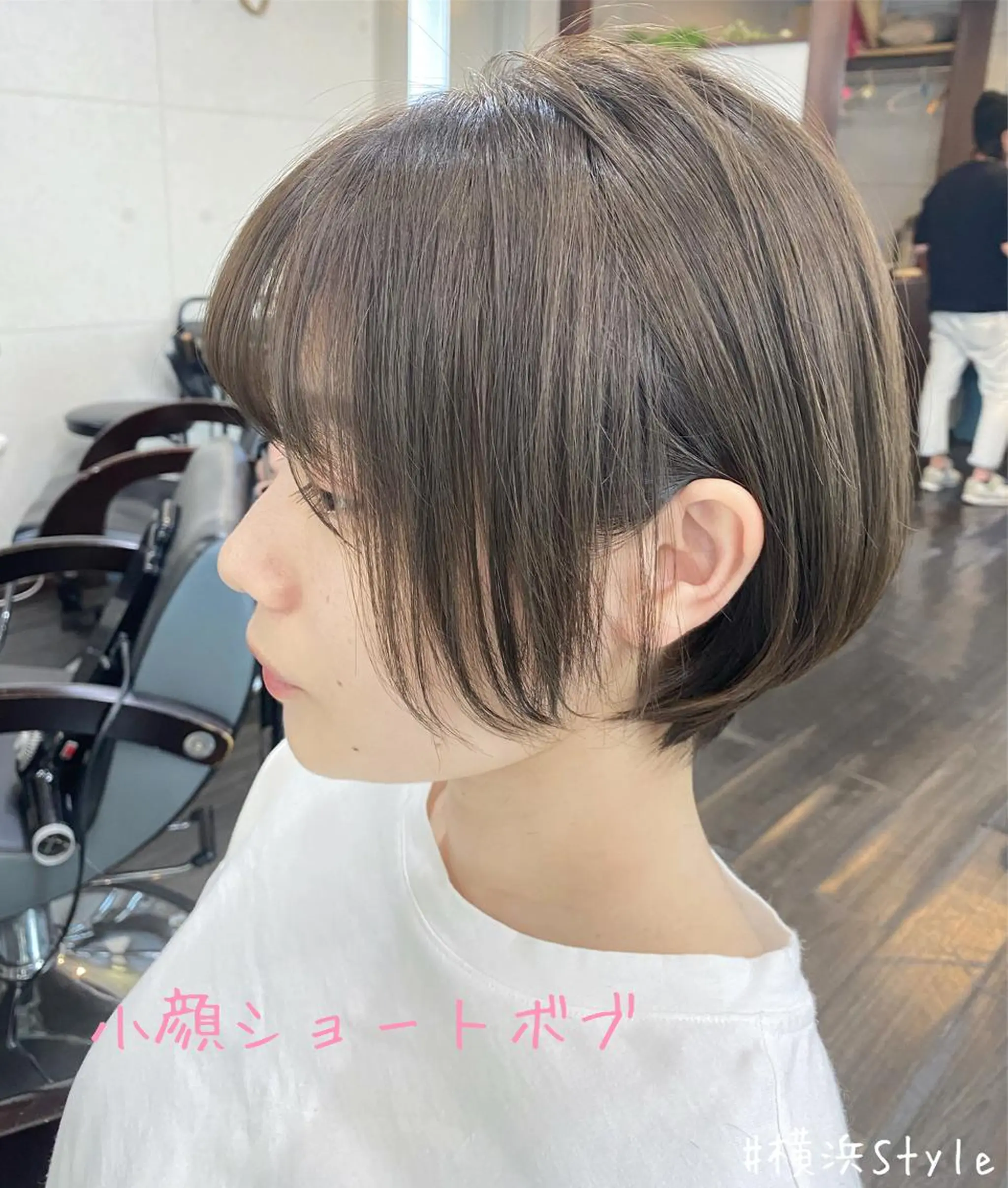 ショート カラー ショートボブ ボブ ショートヘア 小顔カット ヘアカラー トリートメント ＊横浜駅＊ 金子 誠也のヘアスタイル