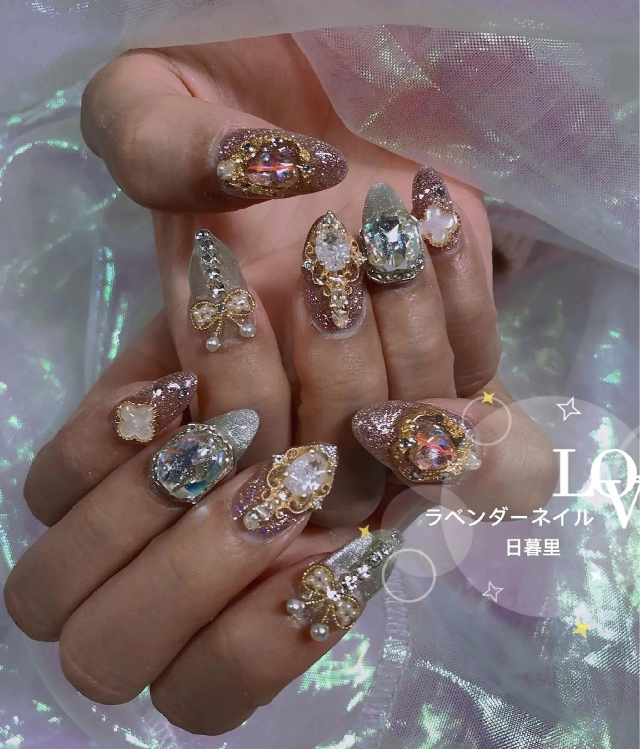 ネイル ラベンダー💖日暮里 ルル💖ネイルのネイルデザイン