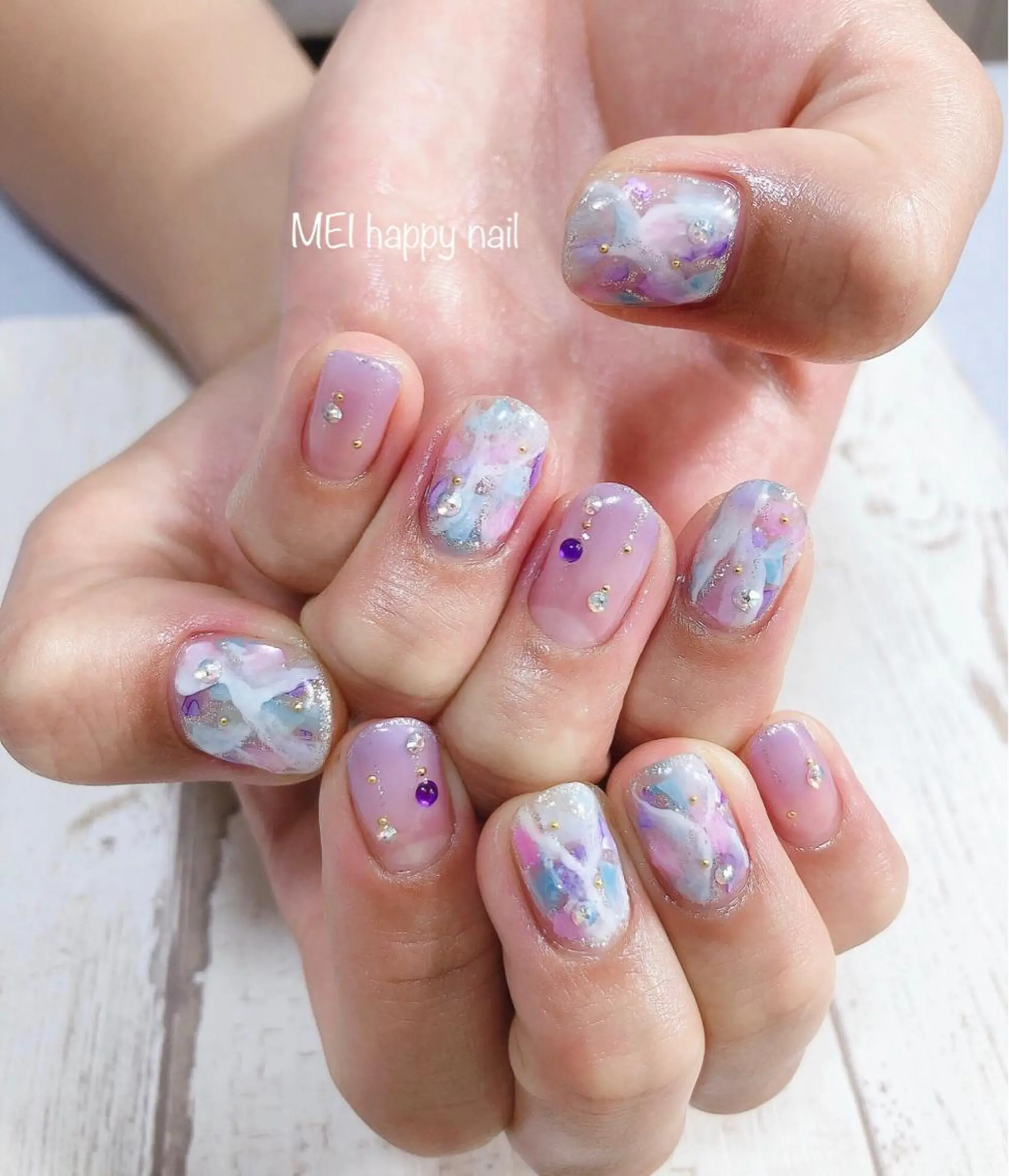 ネイル 北浦和 自爪育成ケアのネイルデザイン