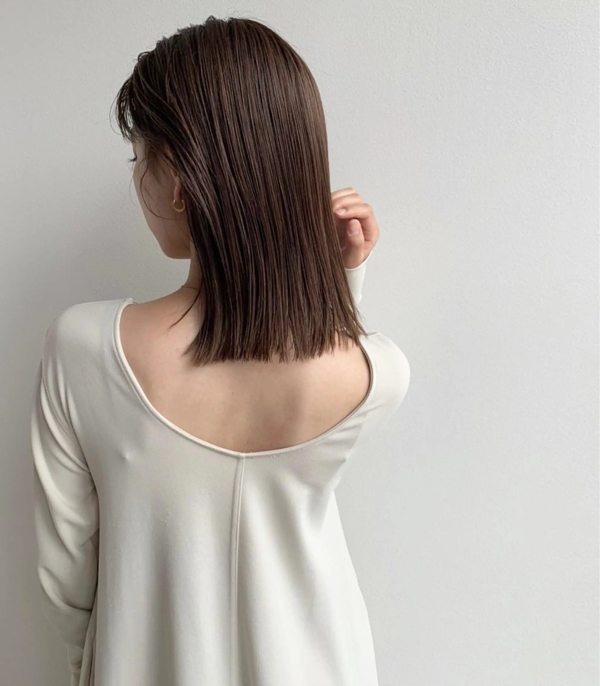 セミロング 奥田 蓮のヘアスタイル