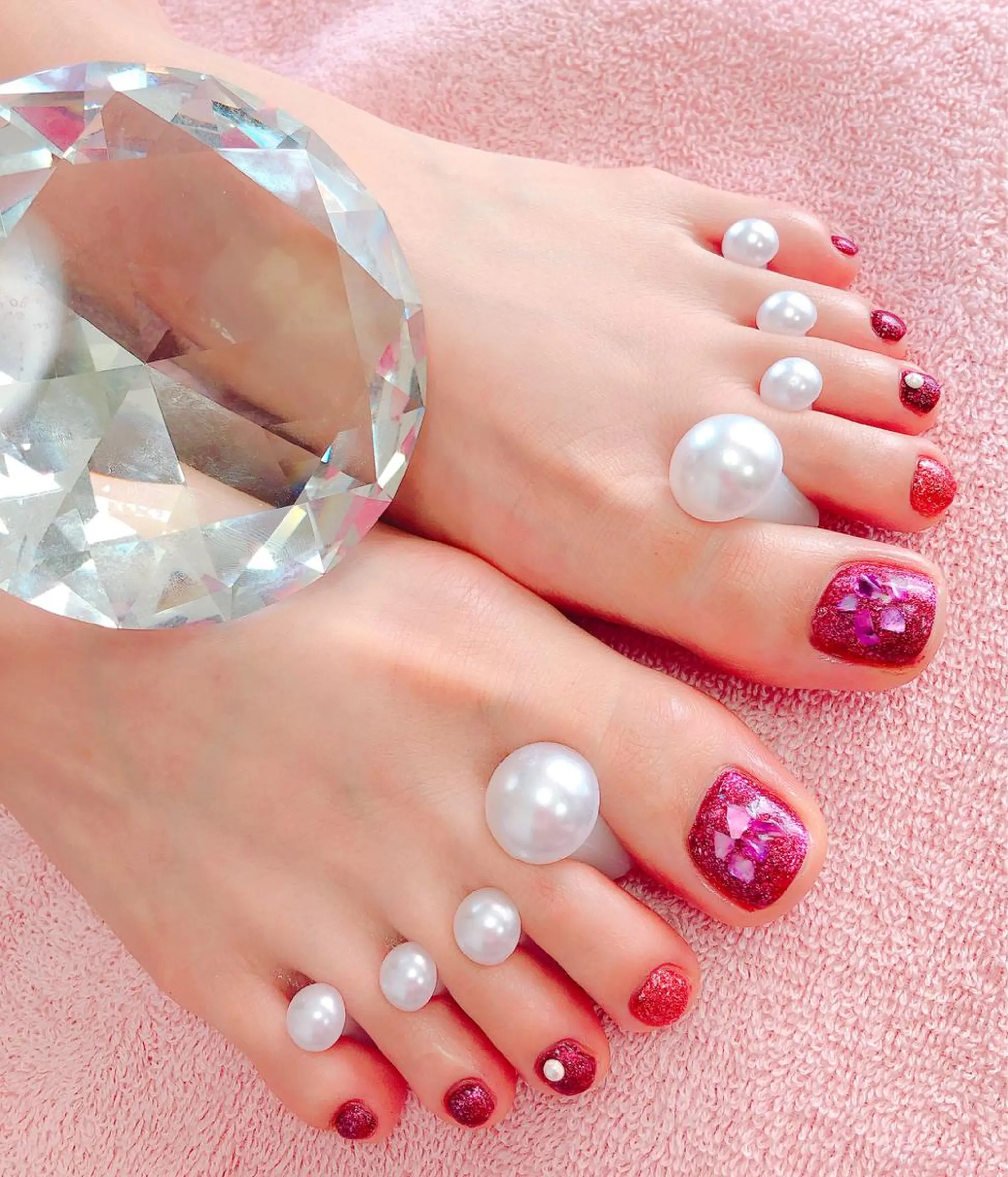 ネイル フットネイル フットネイル CROWN プライベートサロンのネイルデザイン