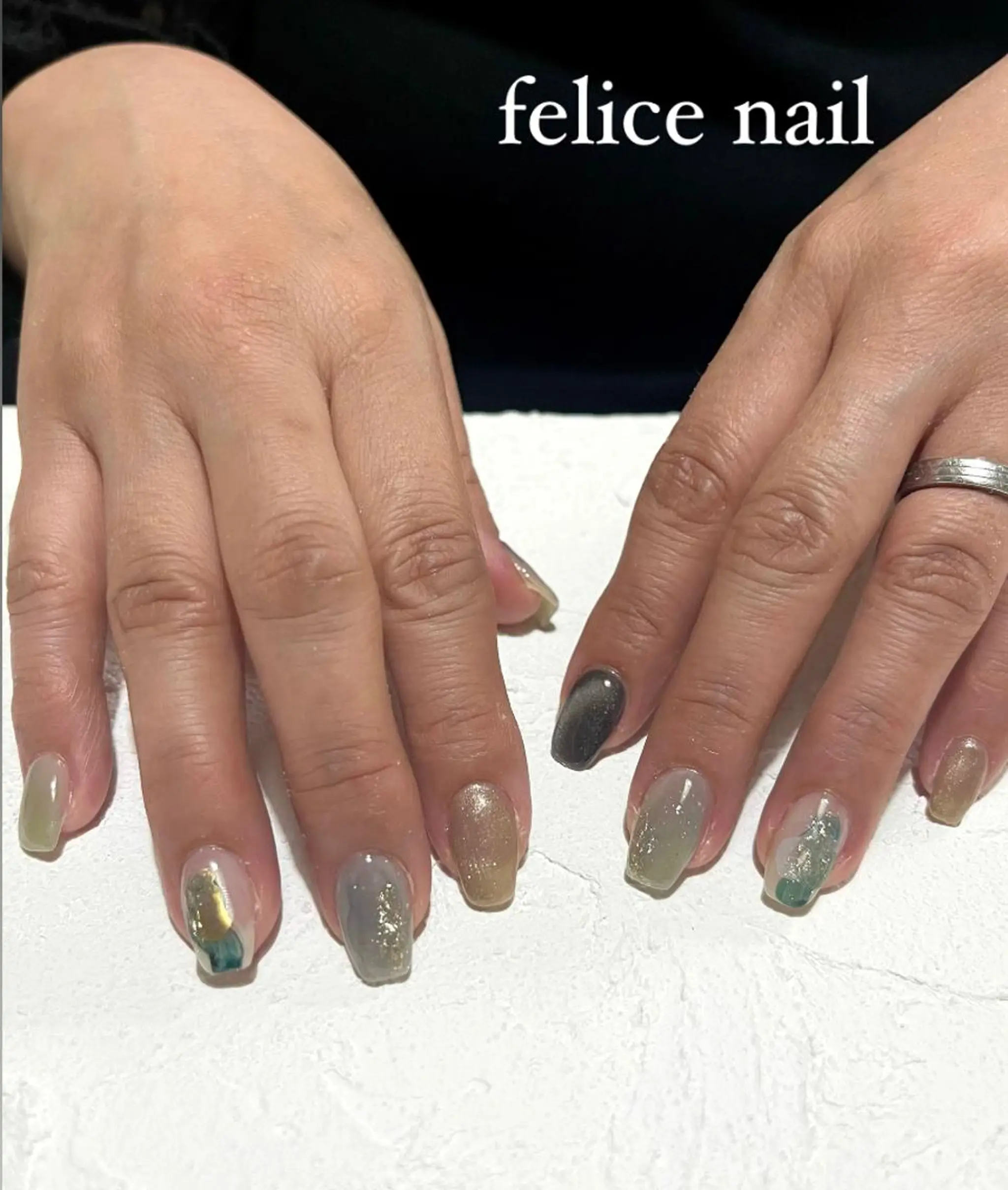 ネイル ジェルネイル ニュアンスネイル オフィスネイル パラジェル felice nailのネイルデザイン