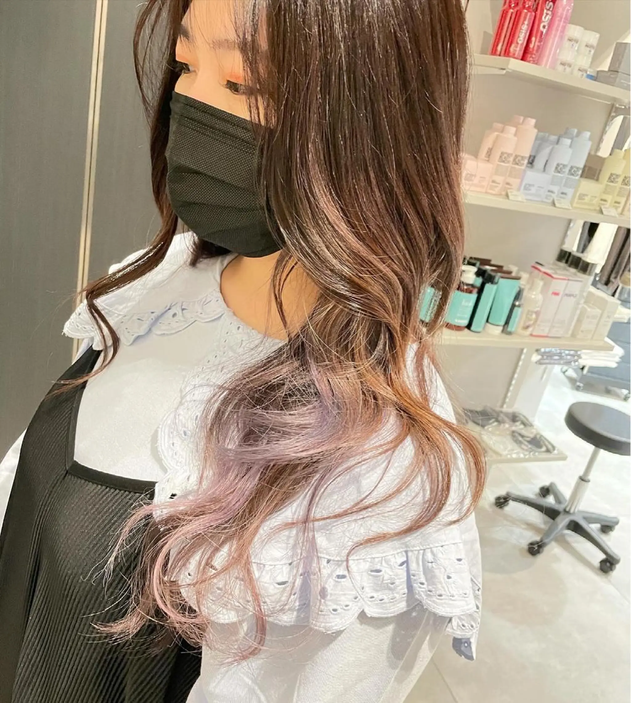 ロング カラー カット ヘアカラー トリートメント AMATELAS zero所属・レイヤー×髪質改善 ×透明感/杉田 圭のヘアスタイル