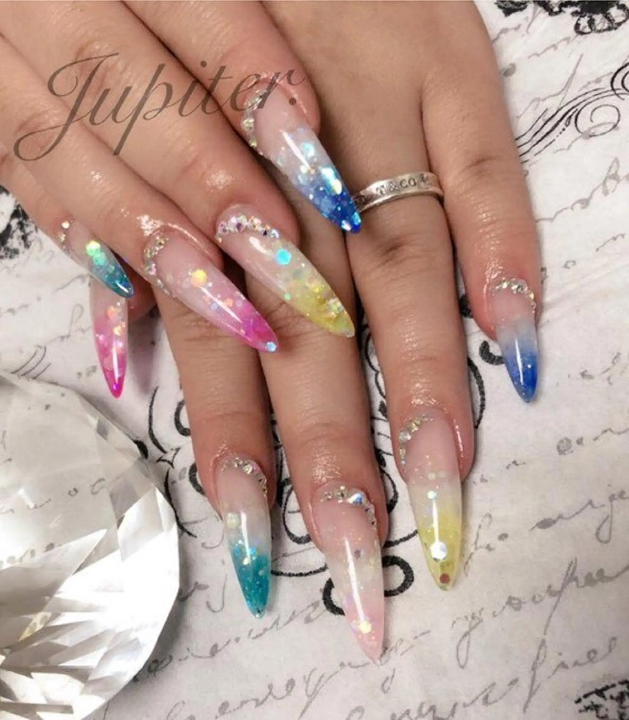 ネイル グラデーション スカルプネイル PrivateSalon Jupiter所属・Jupiter .のネイルデザイン