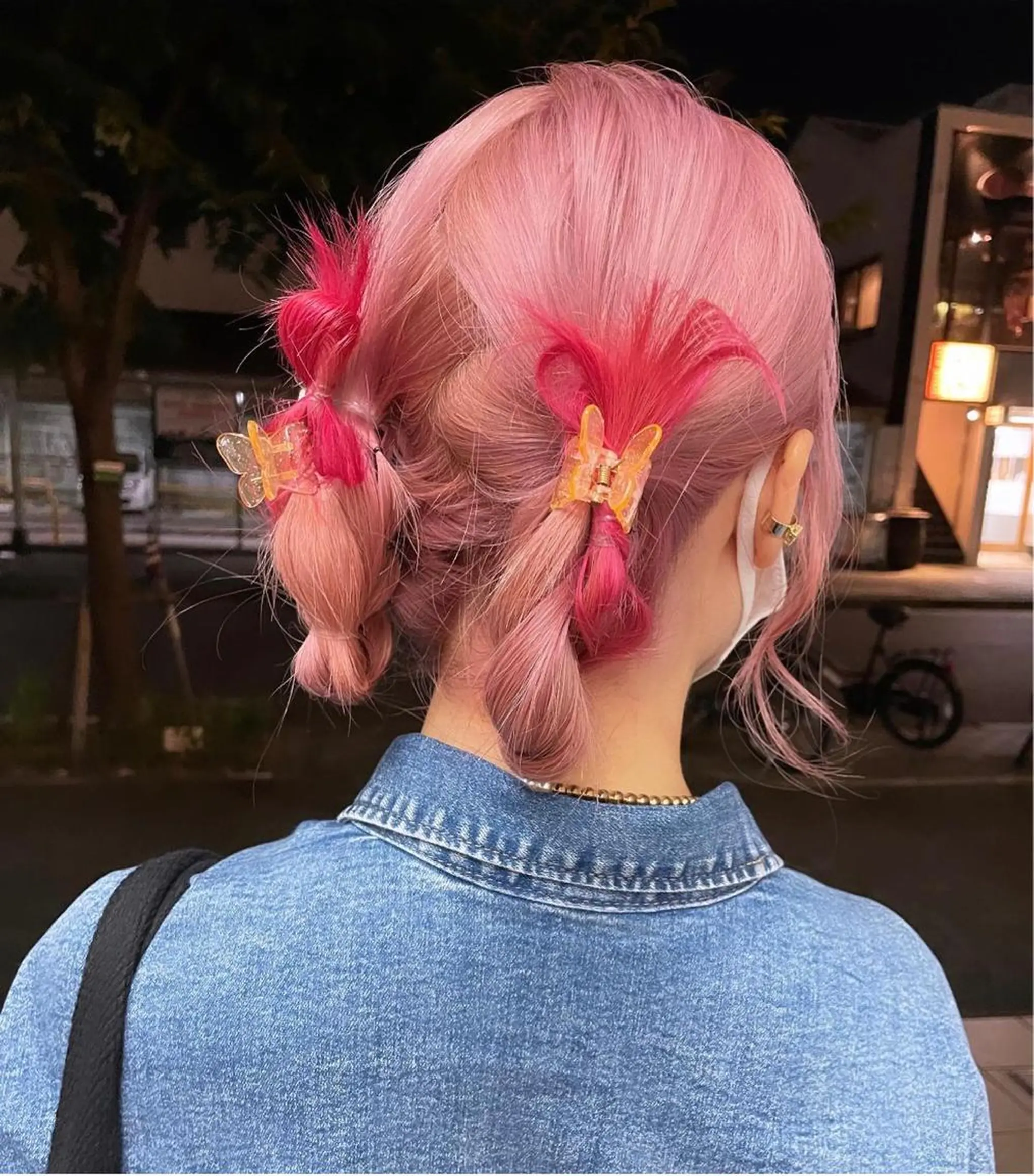 ロング カラー ヘアアレンジ 河西 彩香/ブリーチカラーのヘアスタイル