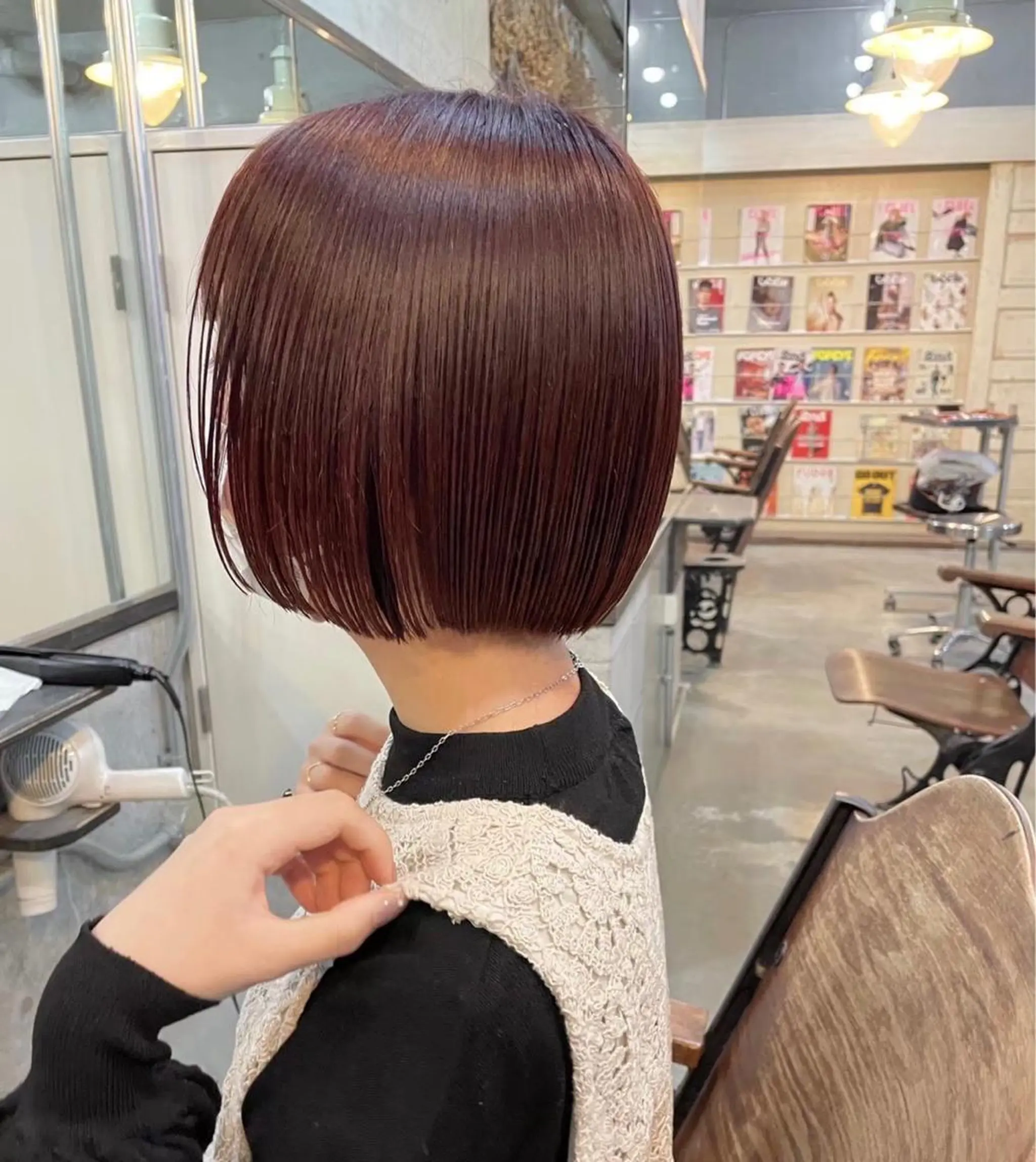 ショート カラー ブラウンカラー ピンクカラー ピンクブラウン オカベ ショウマのヘアスタイル