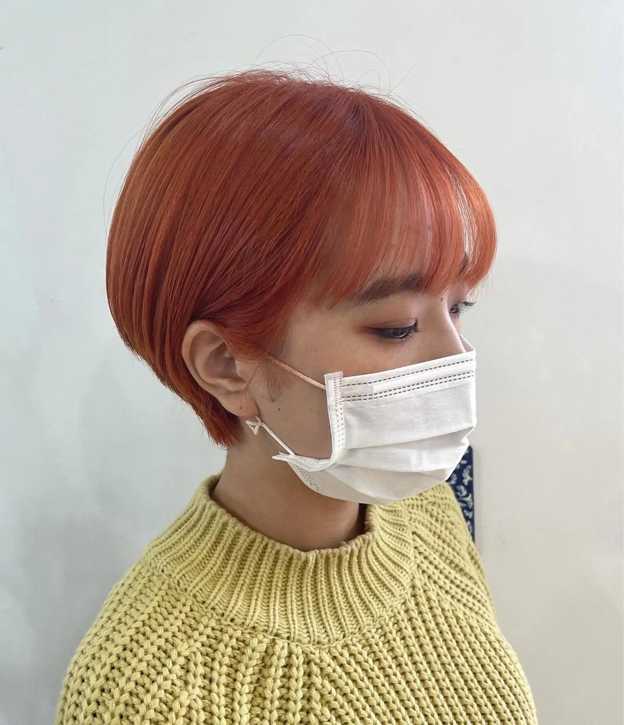 ショート カラー オレンジ 間水 和樹のヘアスタイル