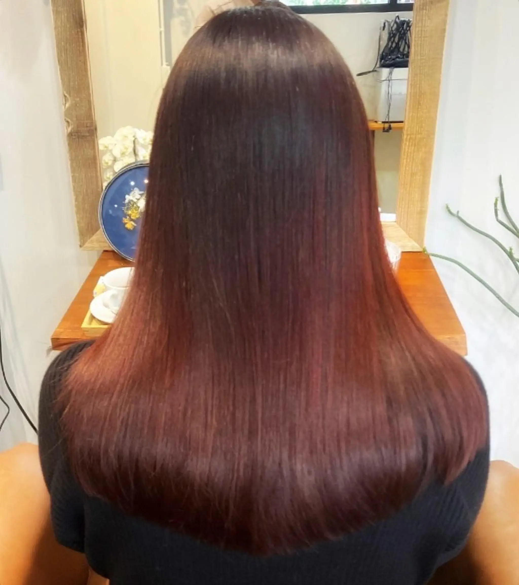 セミロング 髪質改善 moriのヘアスタイル