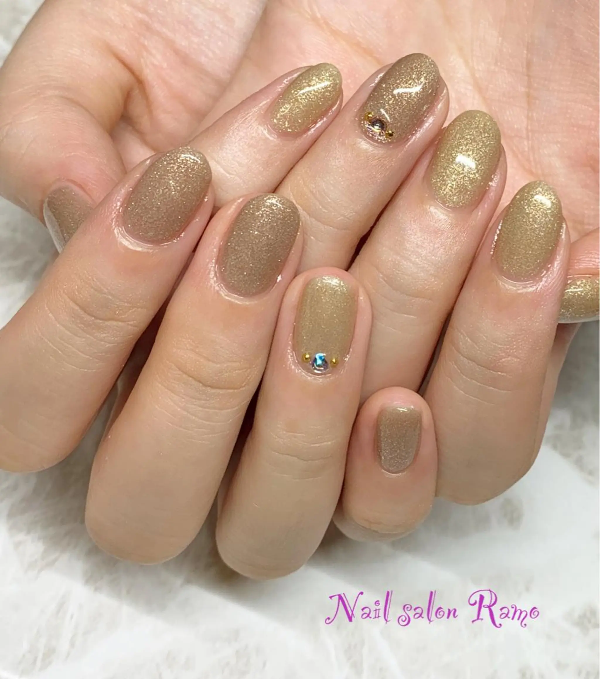ネイル アートネイル ブルー ジェルネイル ワンカラーネイル パラジェル Nail salon Ramo所属・松田 祥子のネイルデザイン
