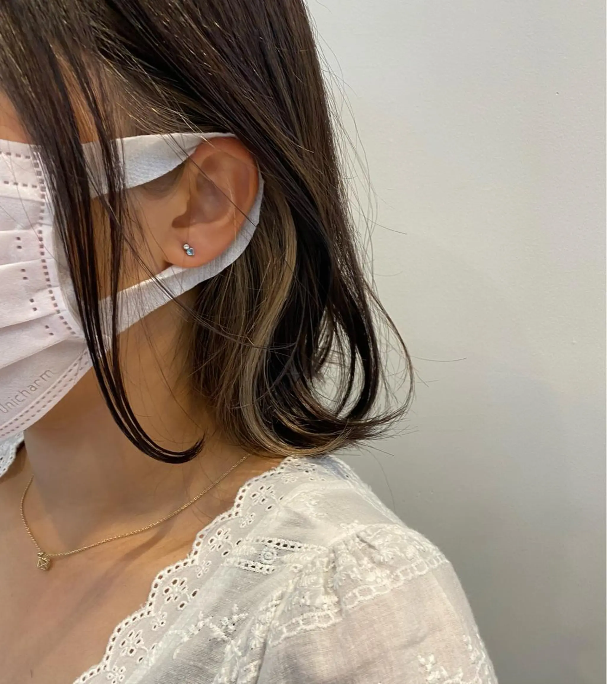 ミディアム カラー カット ヘアカラー やました りの☁のヘアスタイル