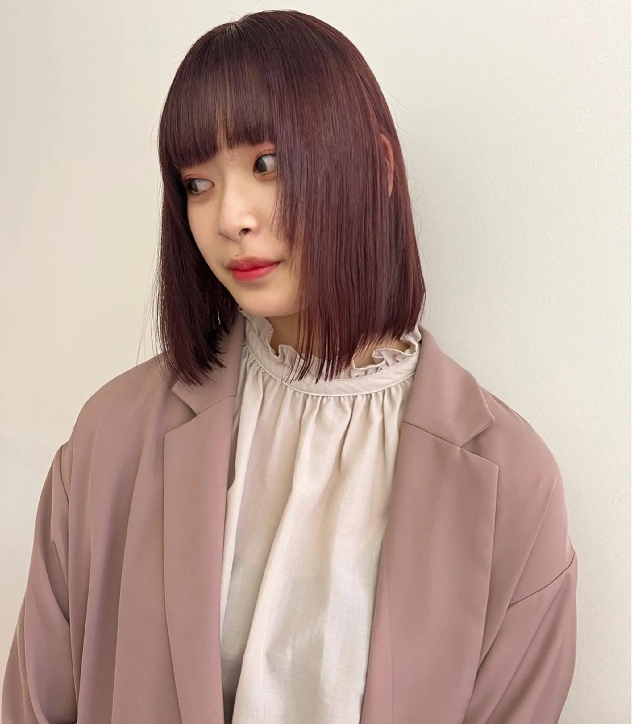 ショート カラー ラベンダーカラー ピンクカラー ピンクラベンダー 顔周りカット/透明感 カラー✂️MEIのヘアスタイル