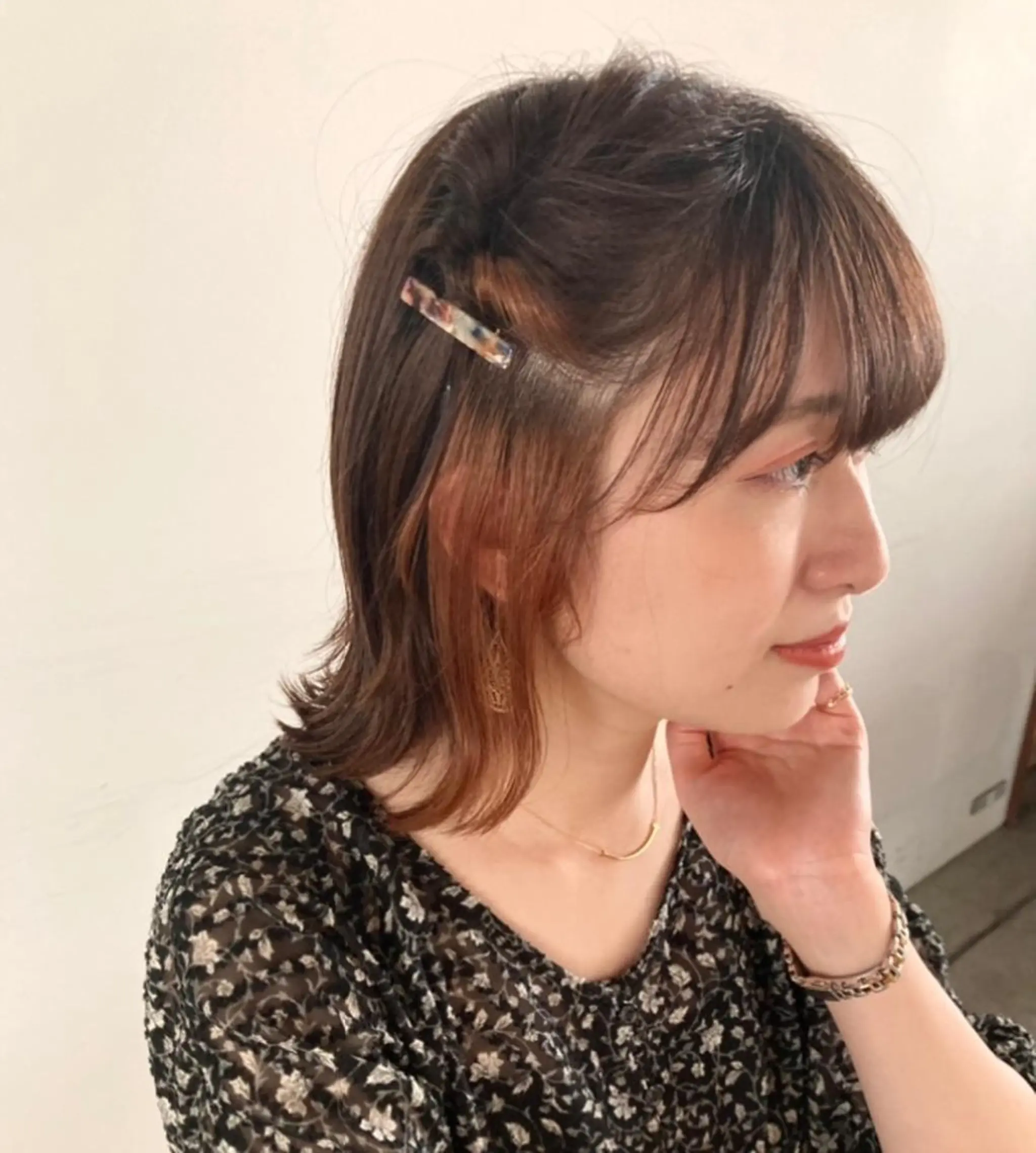 ミディアム カラー ヘアアレンジ Chlan岡本 坂本のヘアスタイル