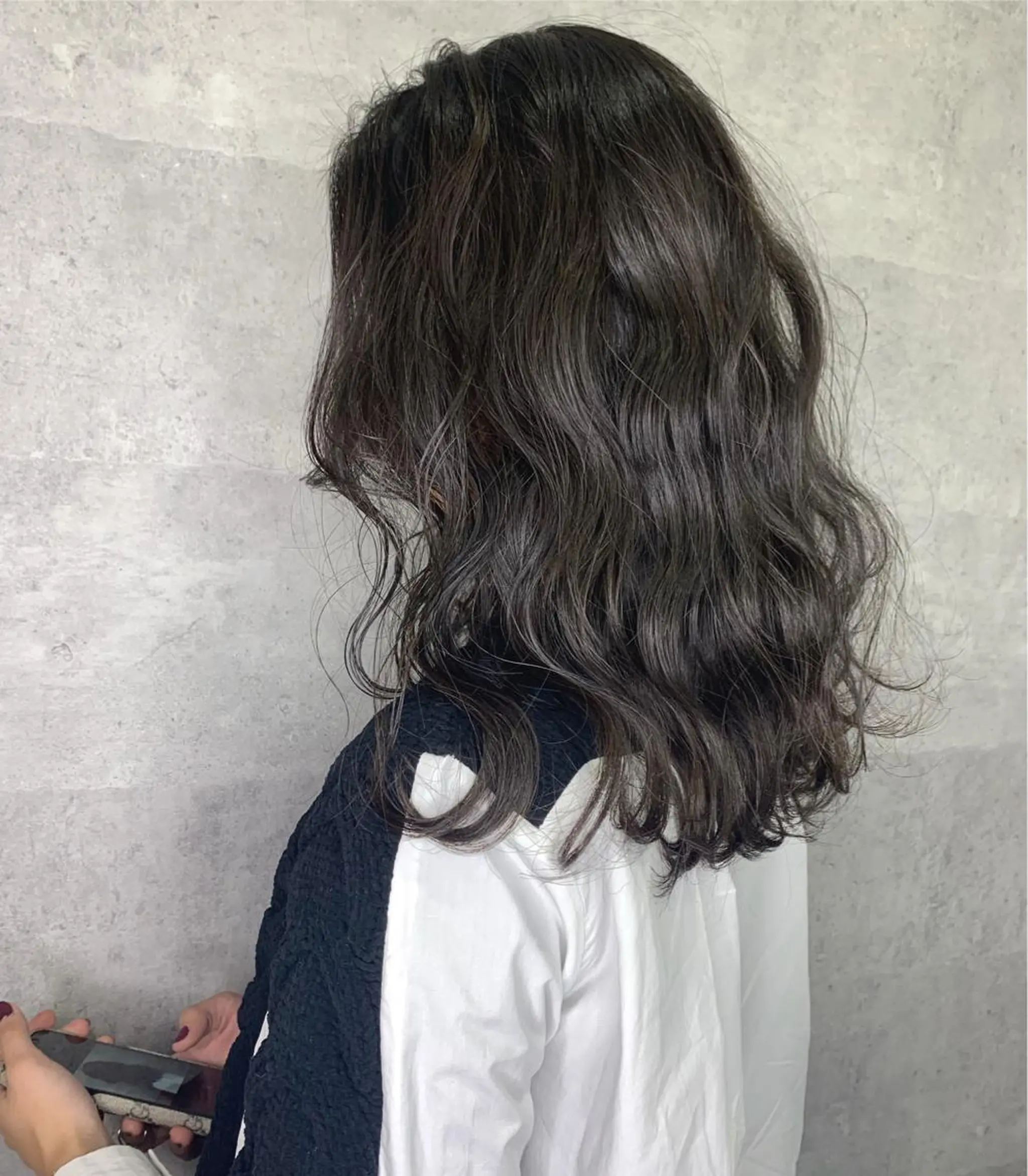 セミロング カラー 髪質改善 中川　翔のヘアスタイル