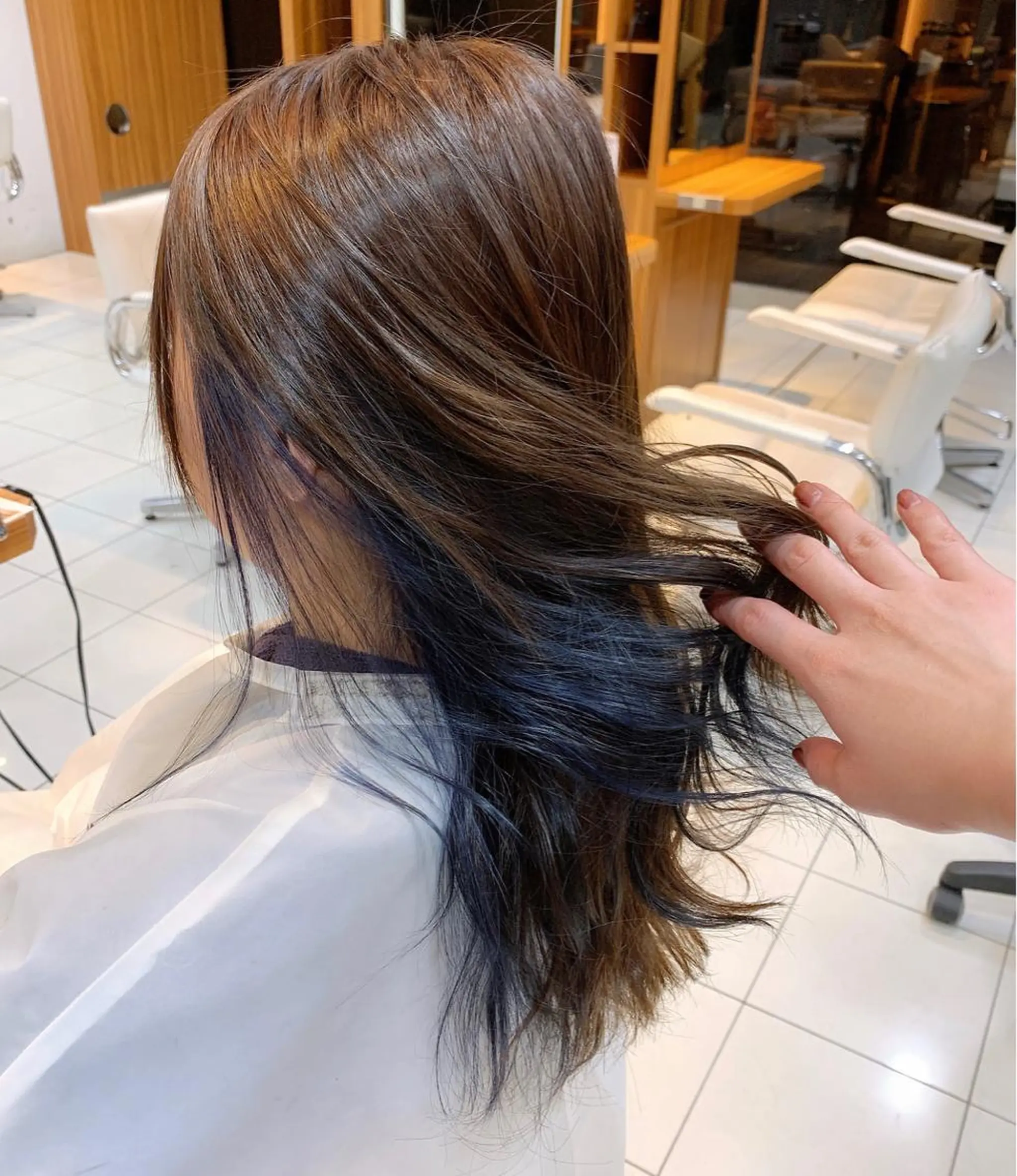ロング カラー 脱白髪染め美容師 竹内涼乃のヘアスタイル