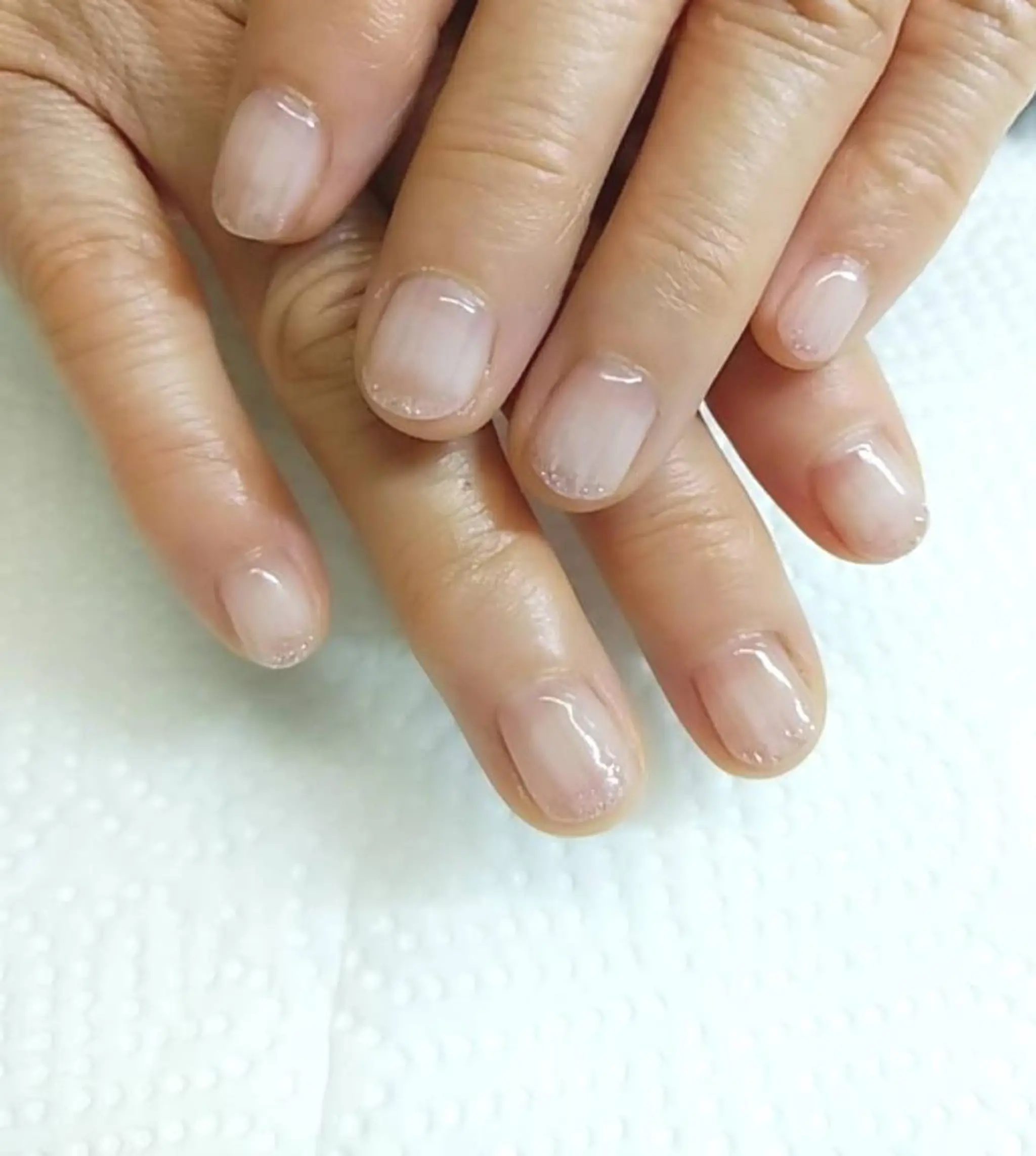 ネイル クリアネイル ジェルネイル ラメ(グリッター) ハンドネイル ハンドケア プライベートサロン Rosy Lilyのネイルデザイン