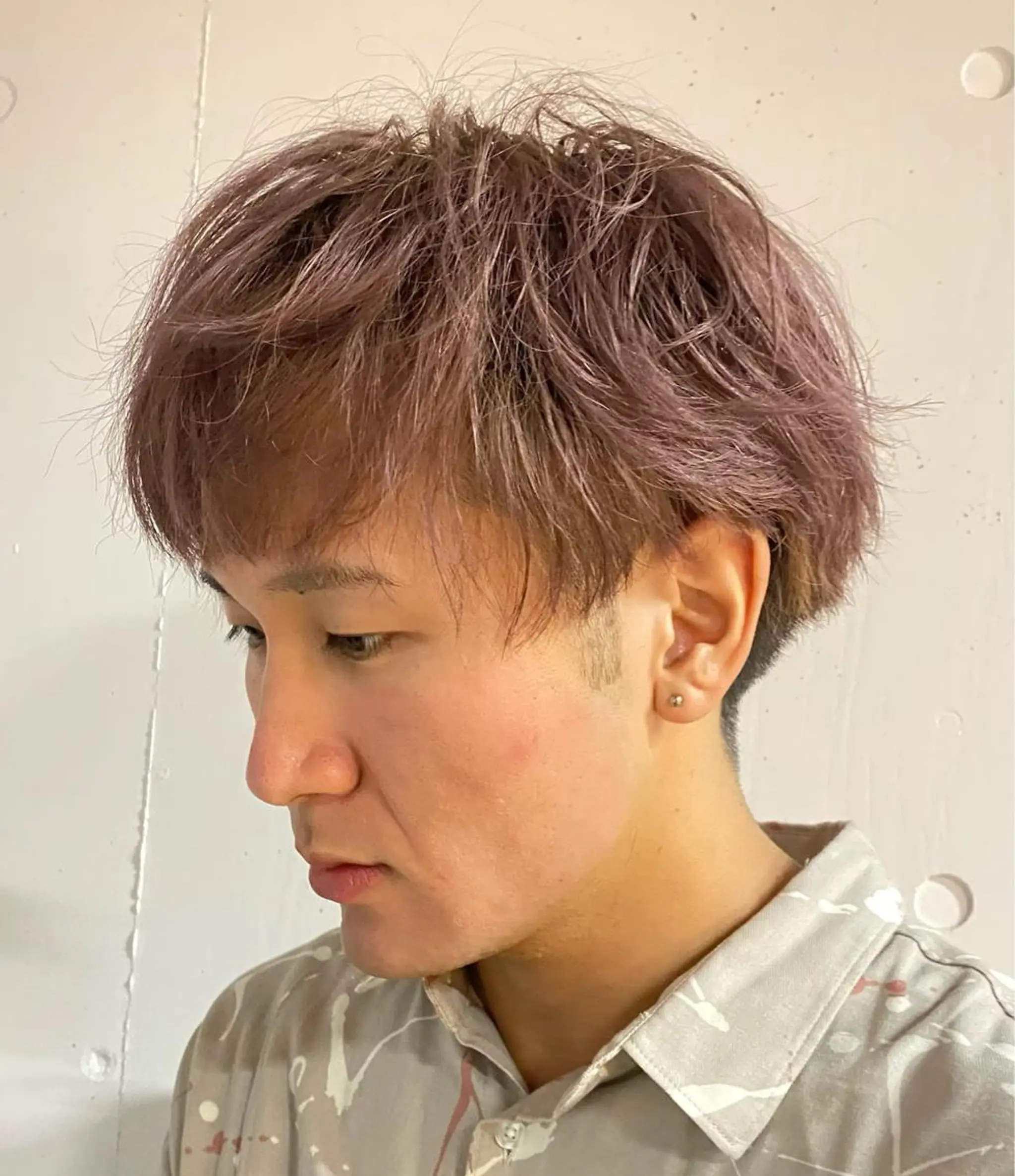 カラー メンズ Aust hair Stella新宿所属・Yuki☺︎パーマ レイヤーカットのヘアスタイル