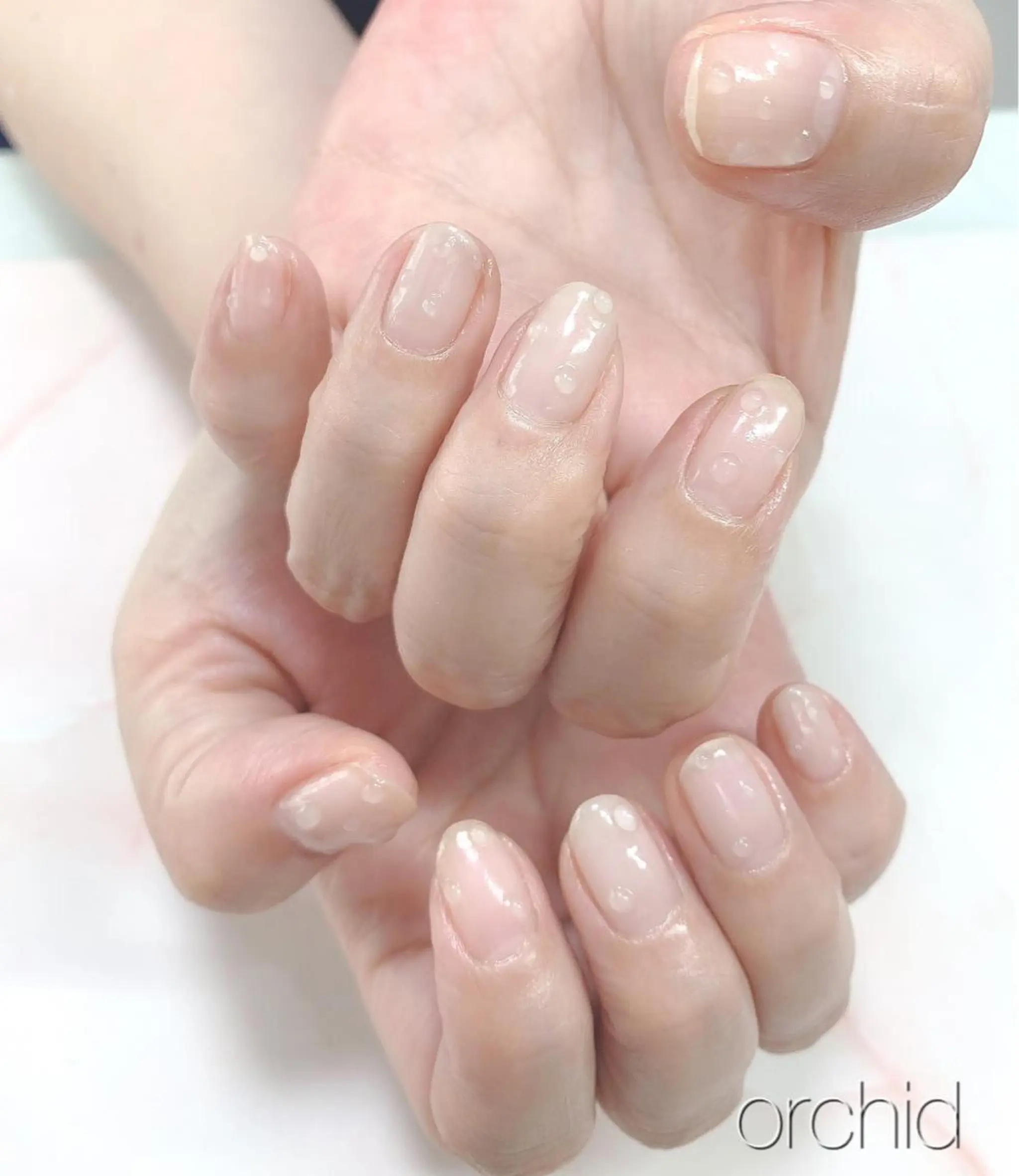 ネイル クリアネイル orchid ♡オーキッドのネイルデザイン