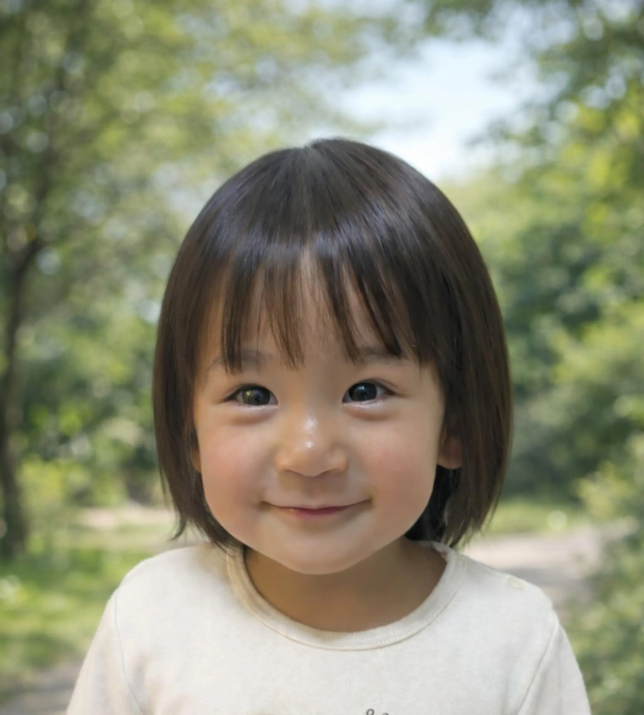 キッズ カット レイヤー×顔周り/ 髪質改善/川上京香のヘアスタイル