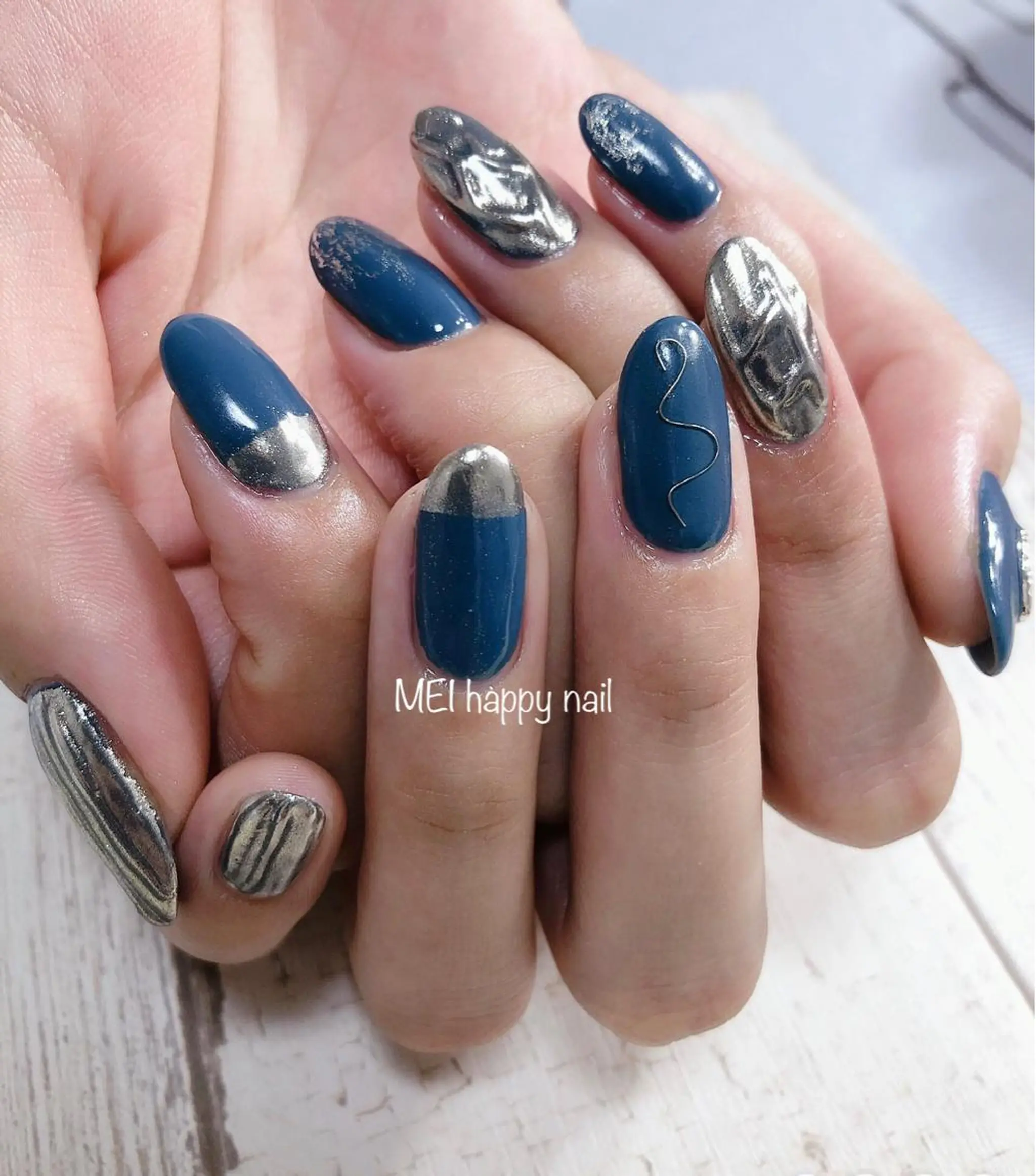 ネイル ハンドネイル 北浦和 自爪育成ケアのネイルデザイン