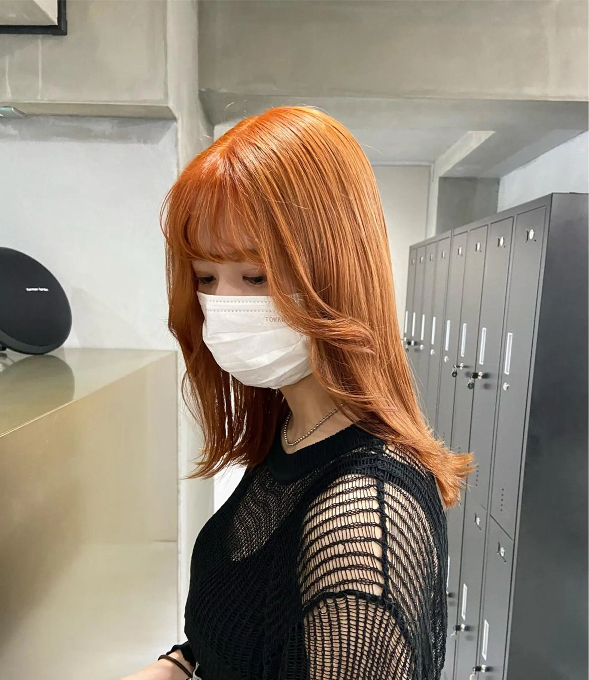 ロング カラー ブリーチ オレンジ ヘアカラー yuna/ボブカット /ハイトーンカラーのヘアスタイル