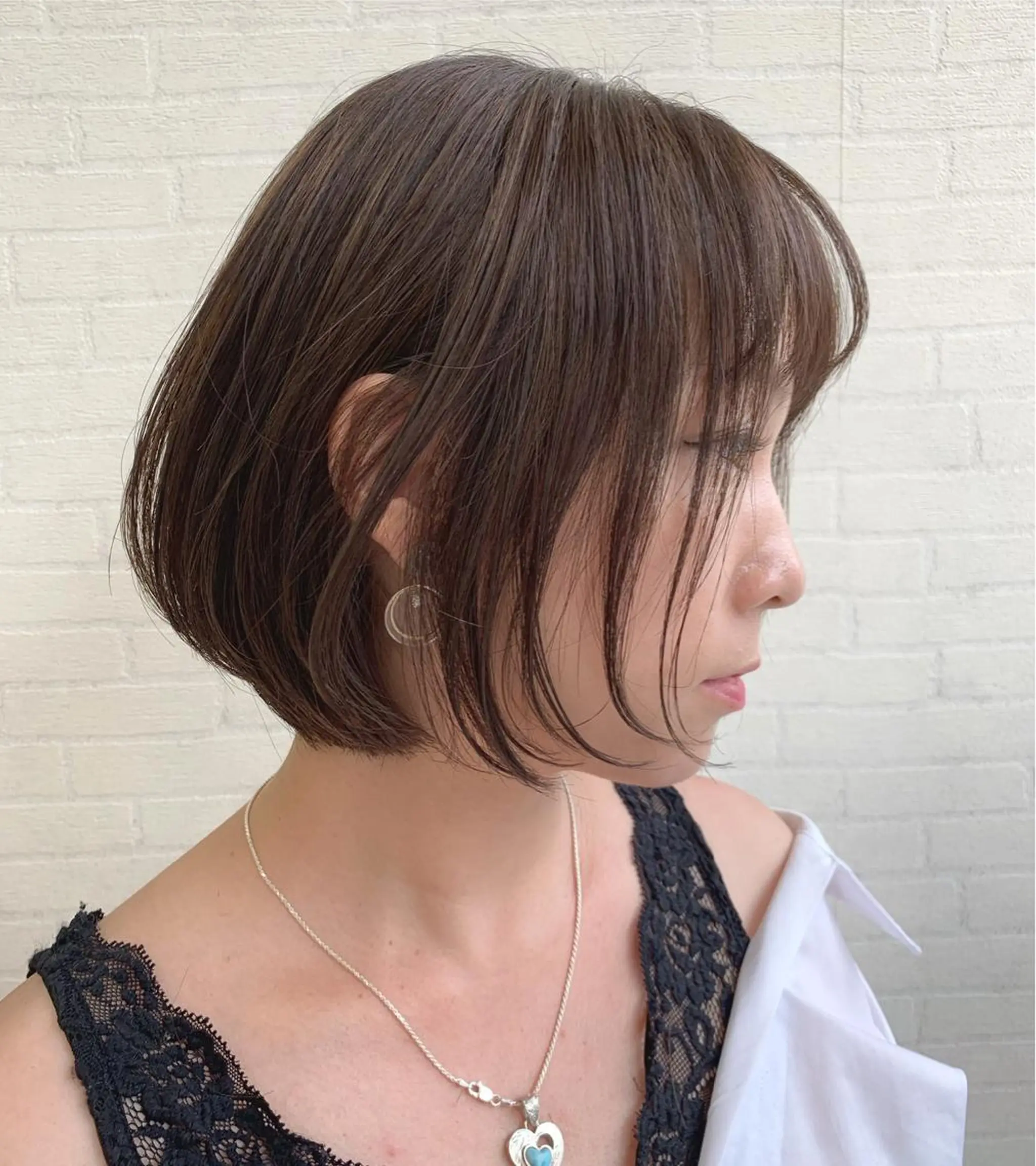 ショート カラー 切りっぱなしボブ 前下がりボブ ショートボブ ハンサムショート グレージュ カット ヘアカラー トリートメント 初めてのショート お任せください✂️のヘアスタイル