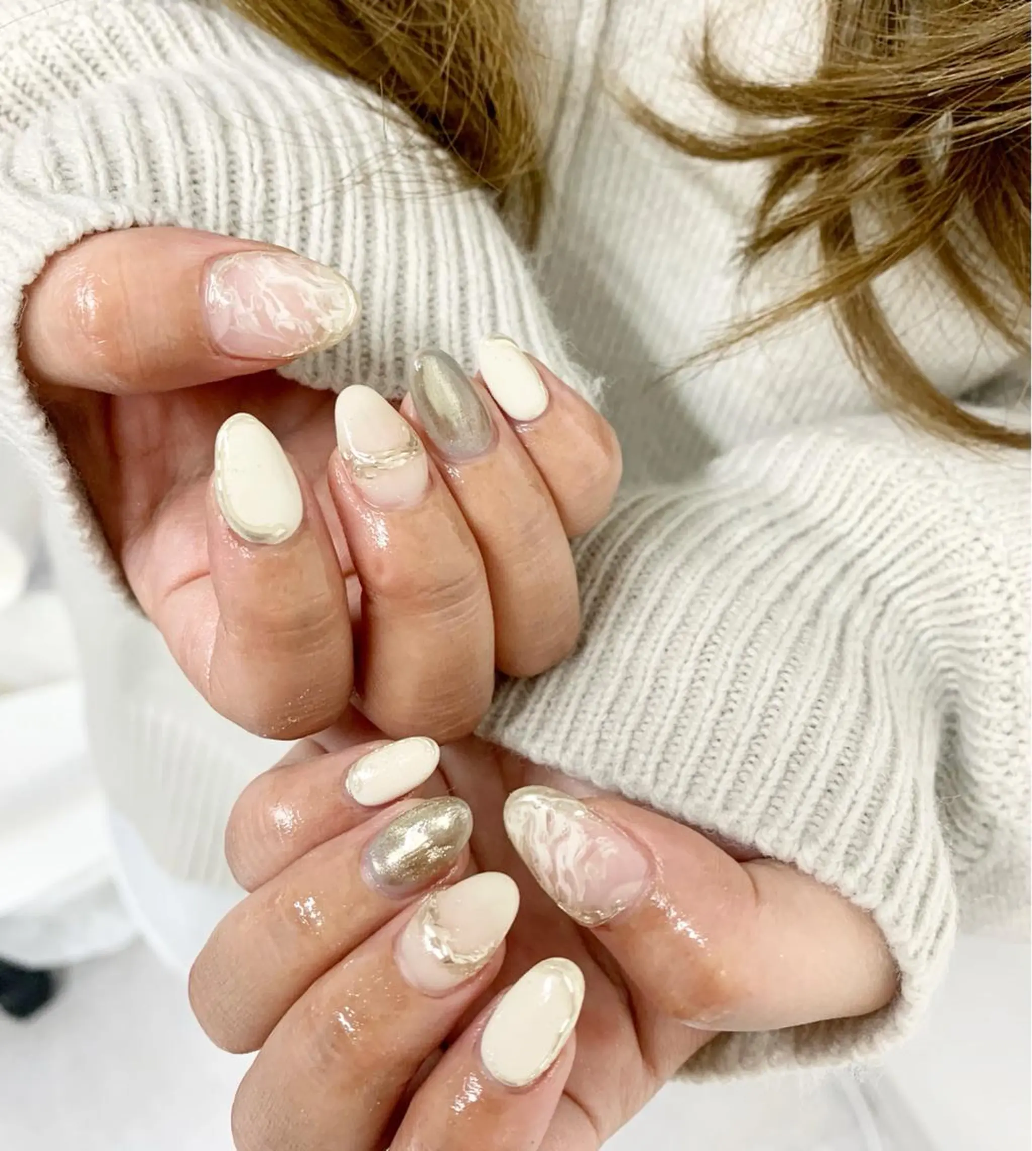 ネイル アートネイル ニュアンスネイル pu muのネイルデザイン