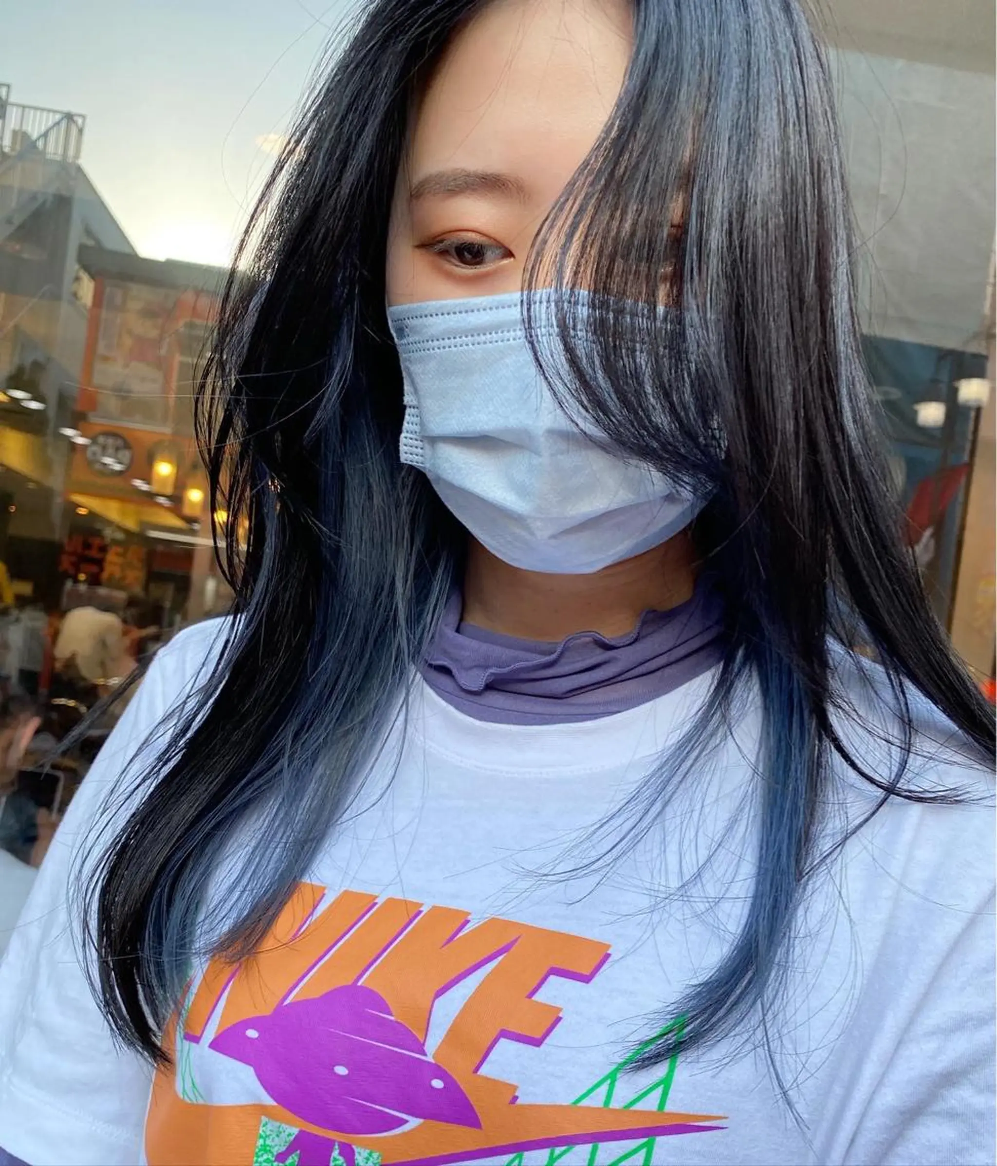 ロング カラー ヘアアレンジ メンズ キッズ ネイル viewstokyo所属・mana 暖色カラーカットのヘアスタイル