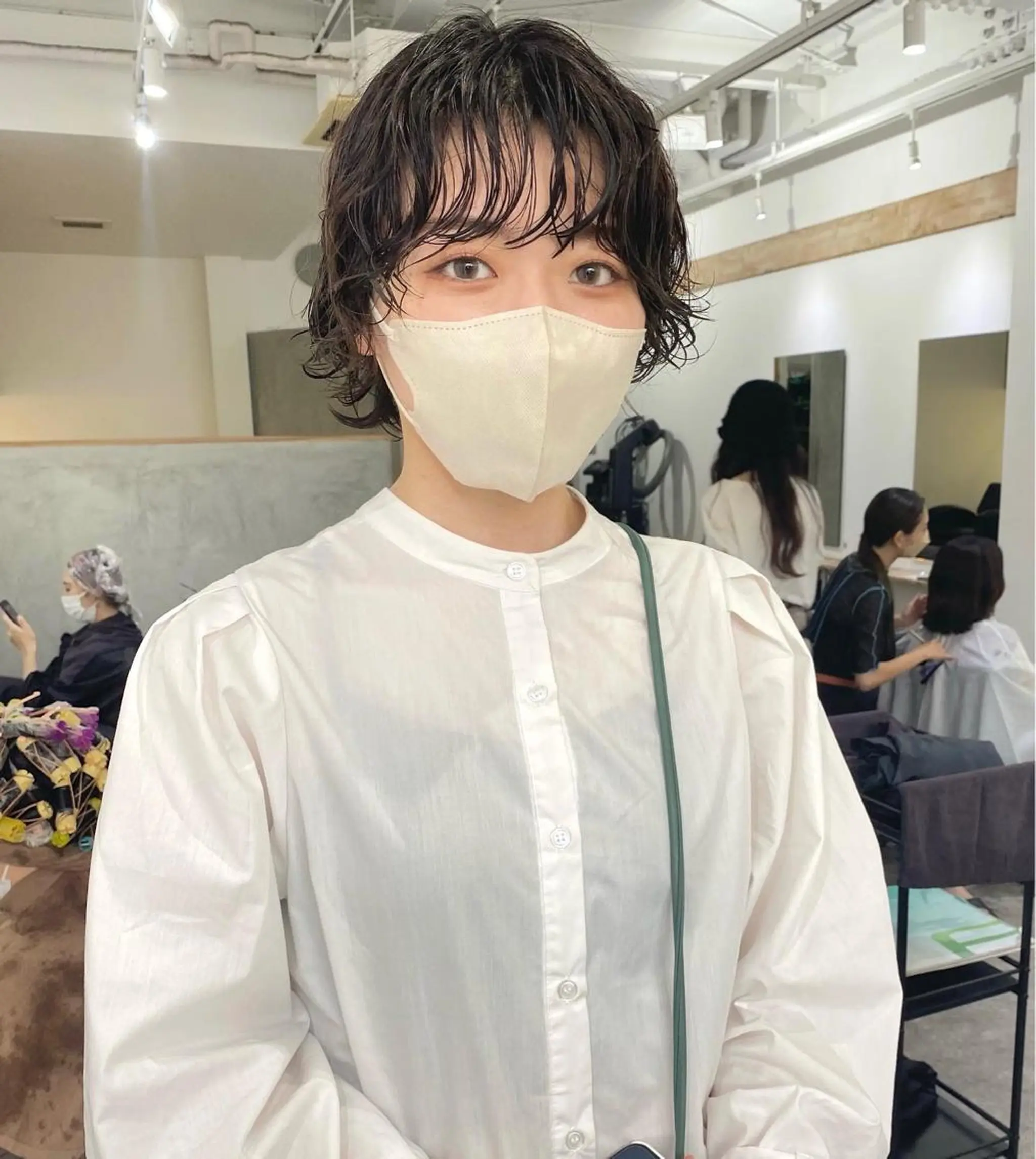 ショート パーマ 森貴裕/ベージュ/ パーマ/オリーブのヘアスタイル