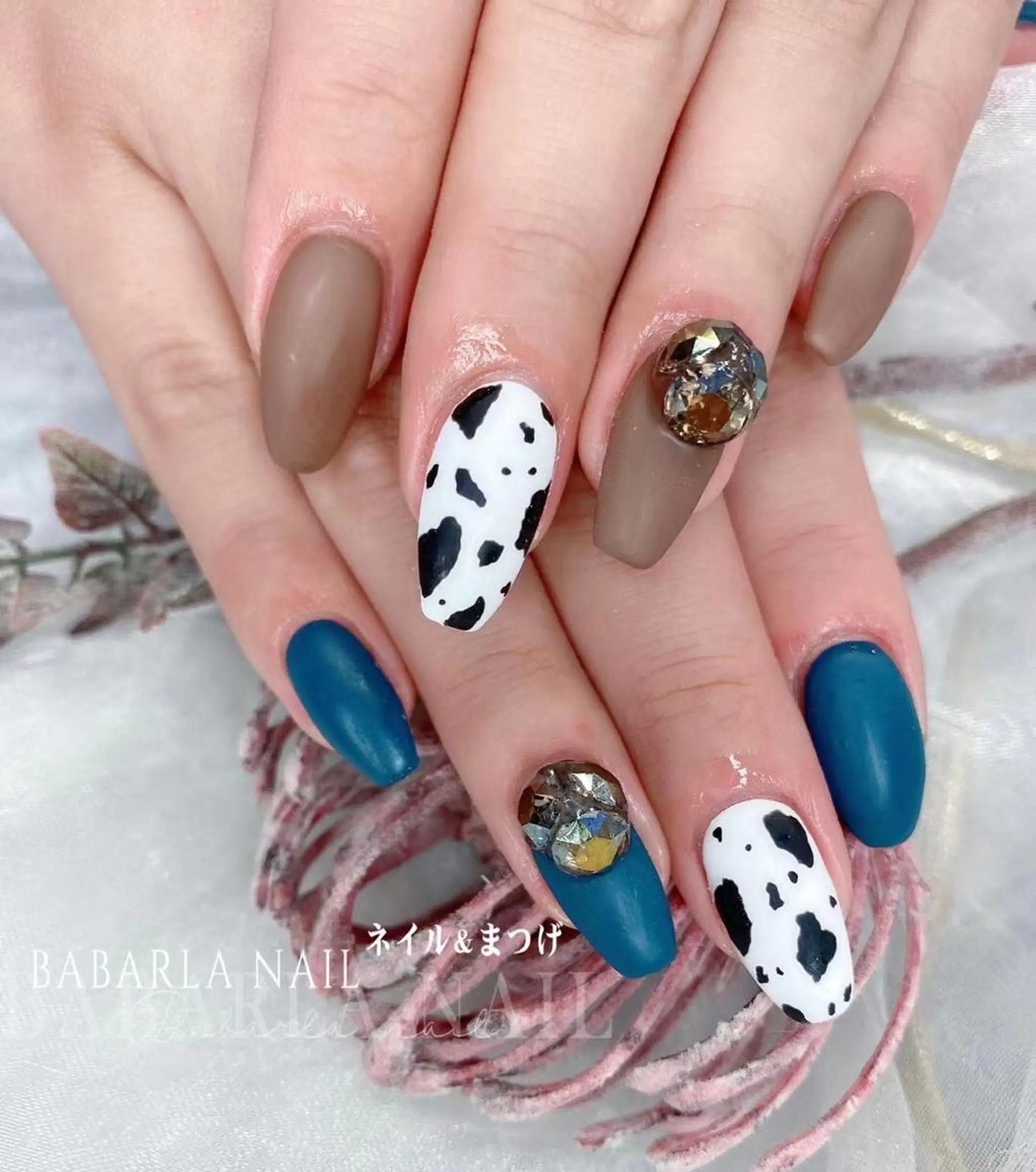 ネイル アニマル柄 マットネイル Babarla Nailのネイルデザイン