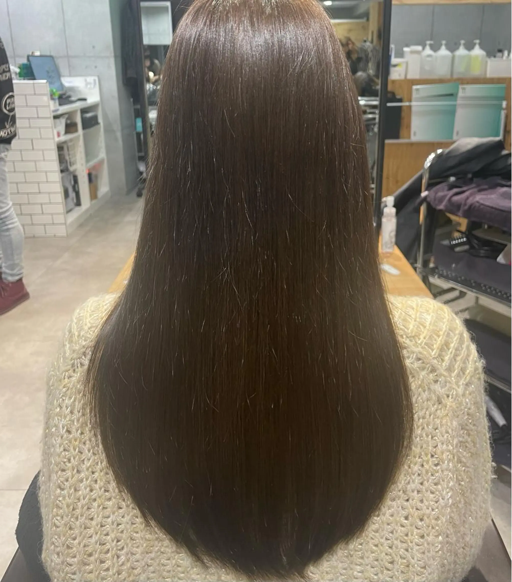 ロング カラー ブリーチ グレージュ ブリーチなしカラー ヘアカラー トリートメント 😎newi池袋😎 ミタショウタのヘアスタイル