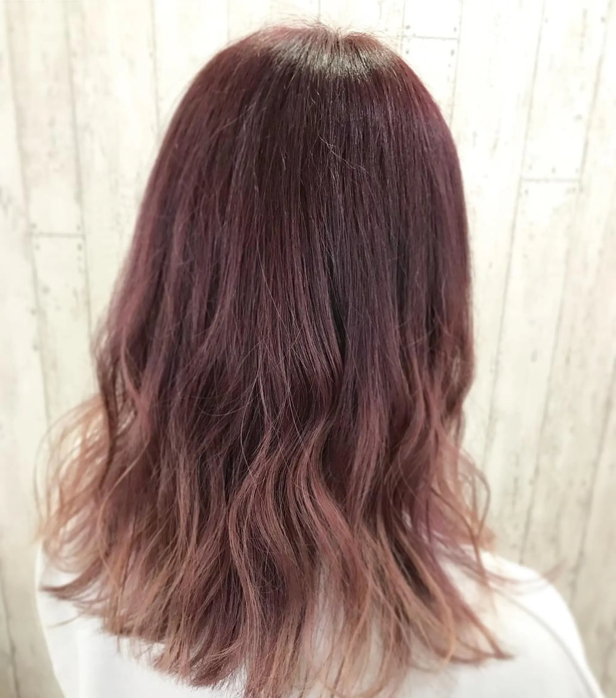 セミロング カラー アッシュ パープルカラー パープルアッシュ ヘアカラー kazufumi ..のヘアスタイル