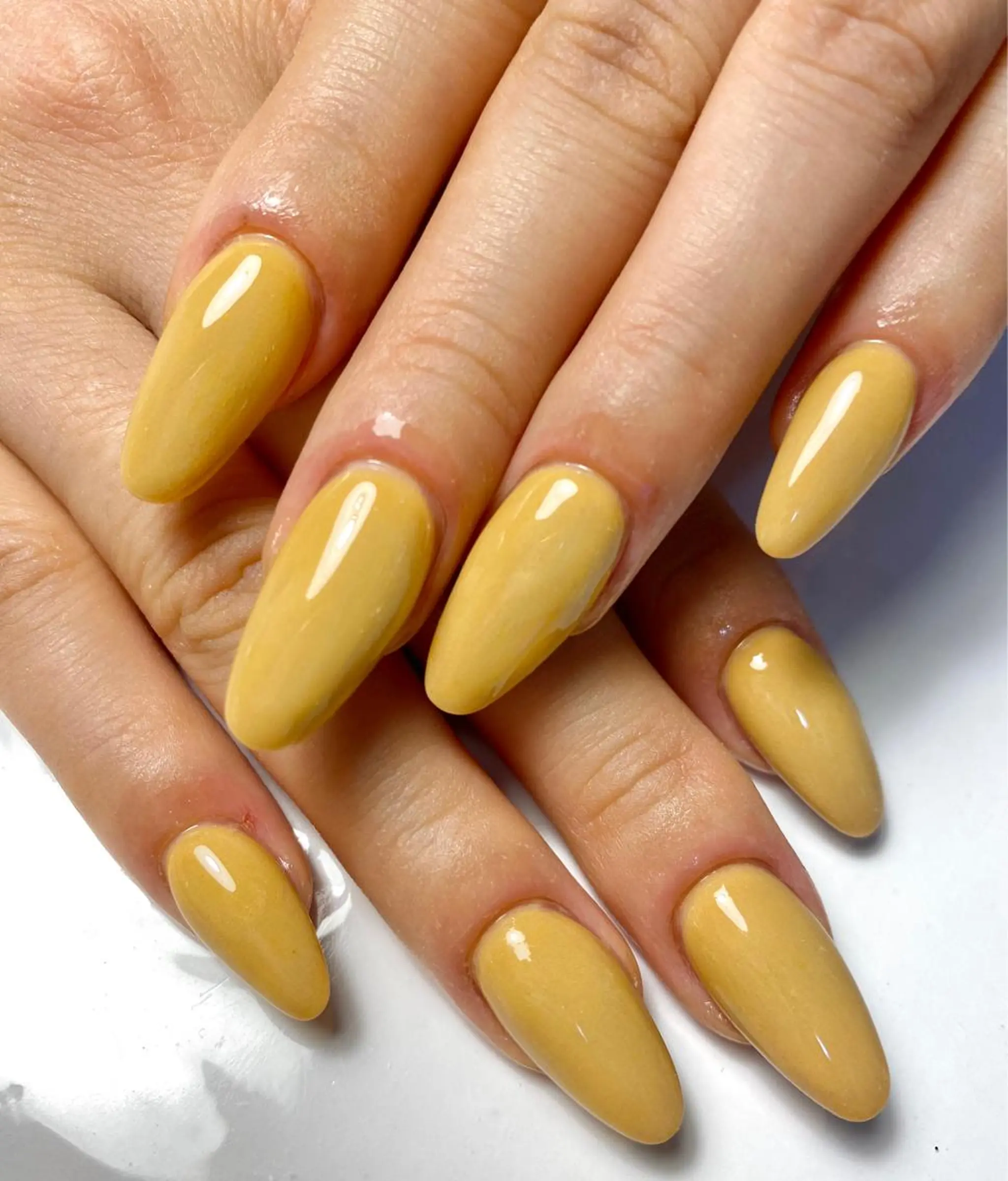 ロング ネイル イエローカラー 黄色 ハンドネイル LUNE NAILのその他イメージ