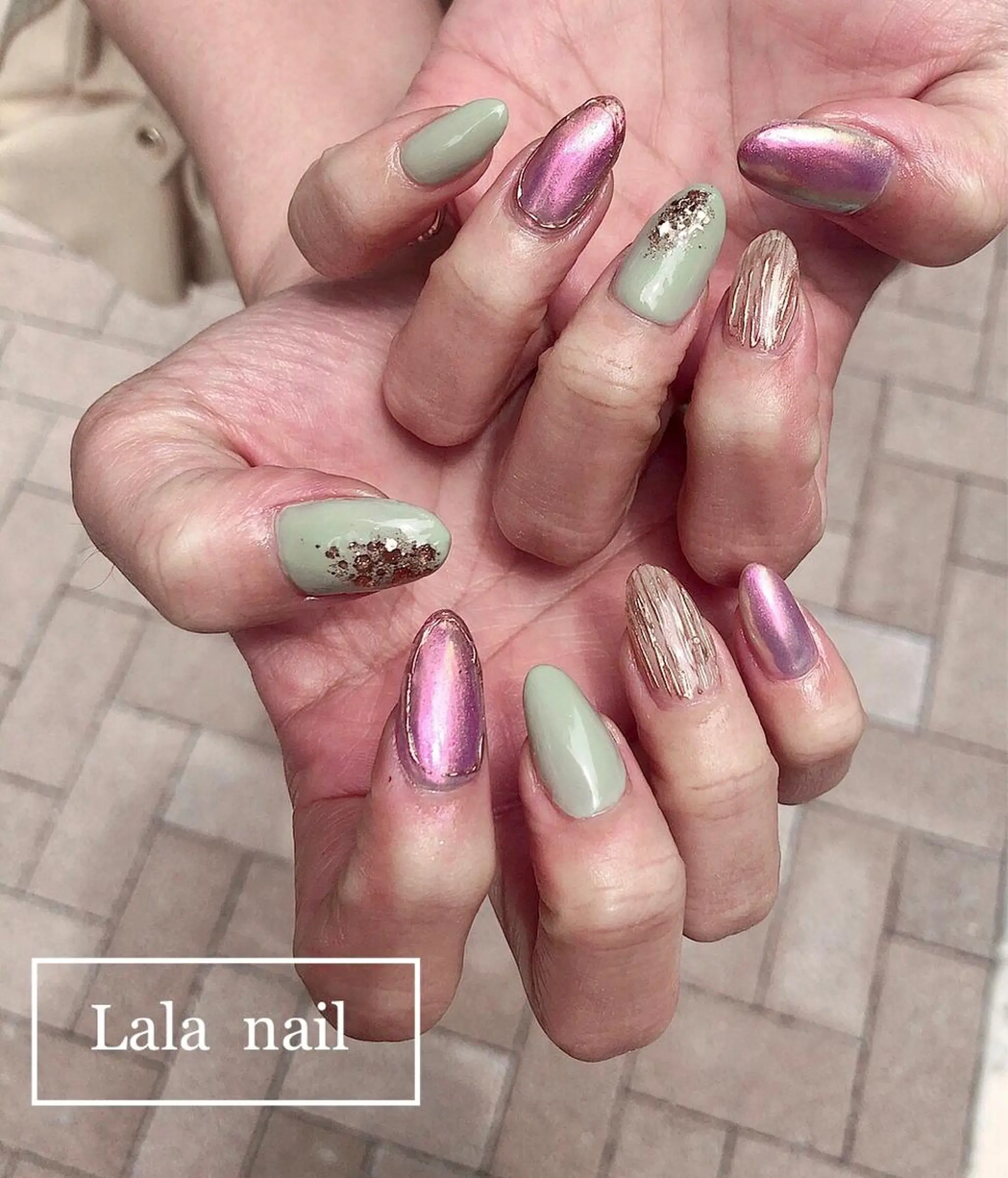 ネイル ロングネイル ニュアンスネイル ピンク Lala nailのネイルデザイン