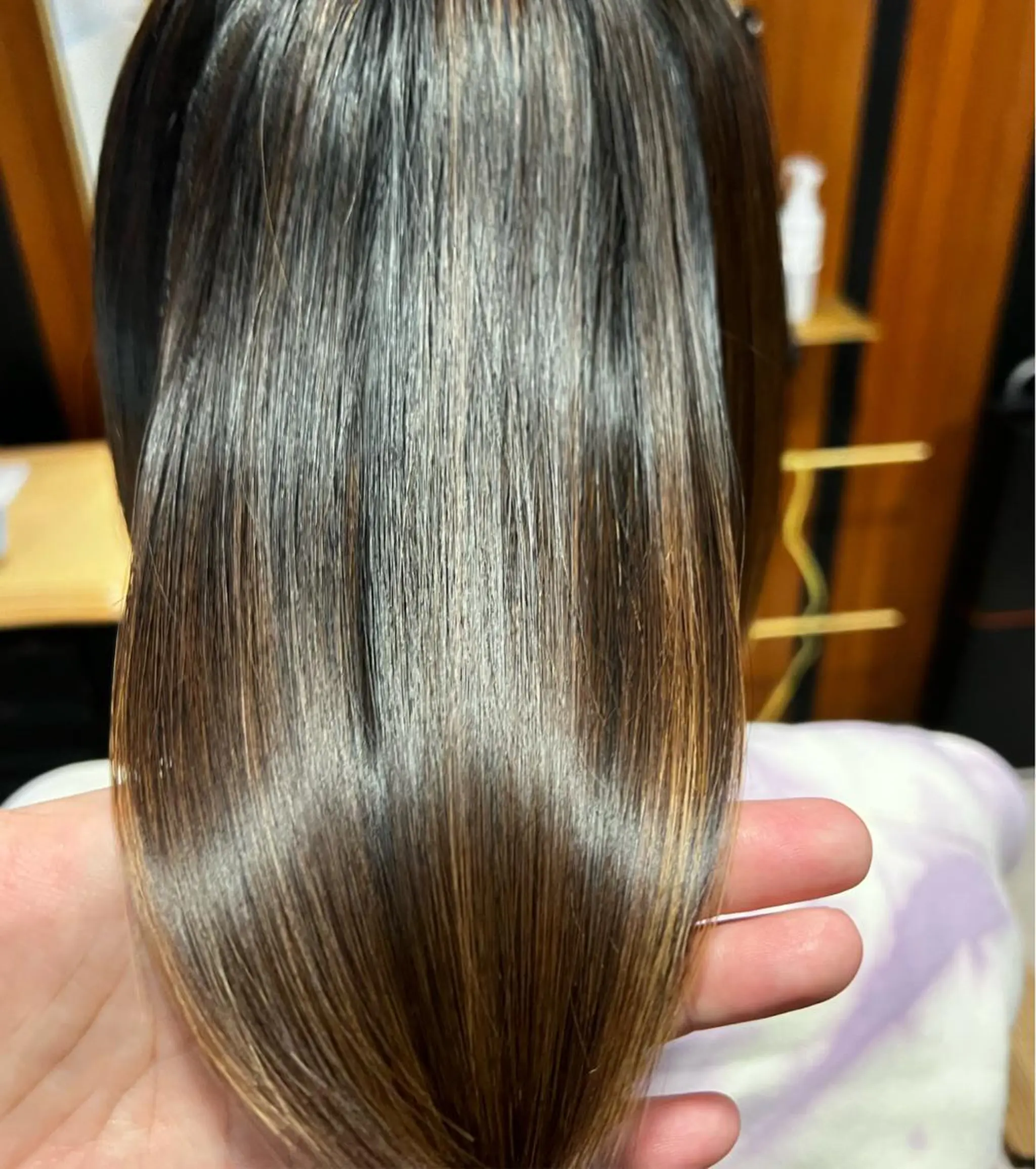 ミディアム ハイライト 縮毛矯正 トリートメント 縮毛矯正&髪質改善 MAILHAIRのヘアスタイル